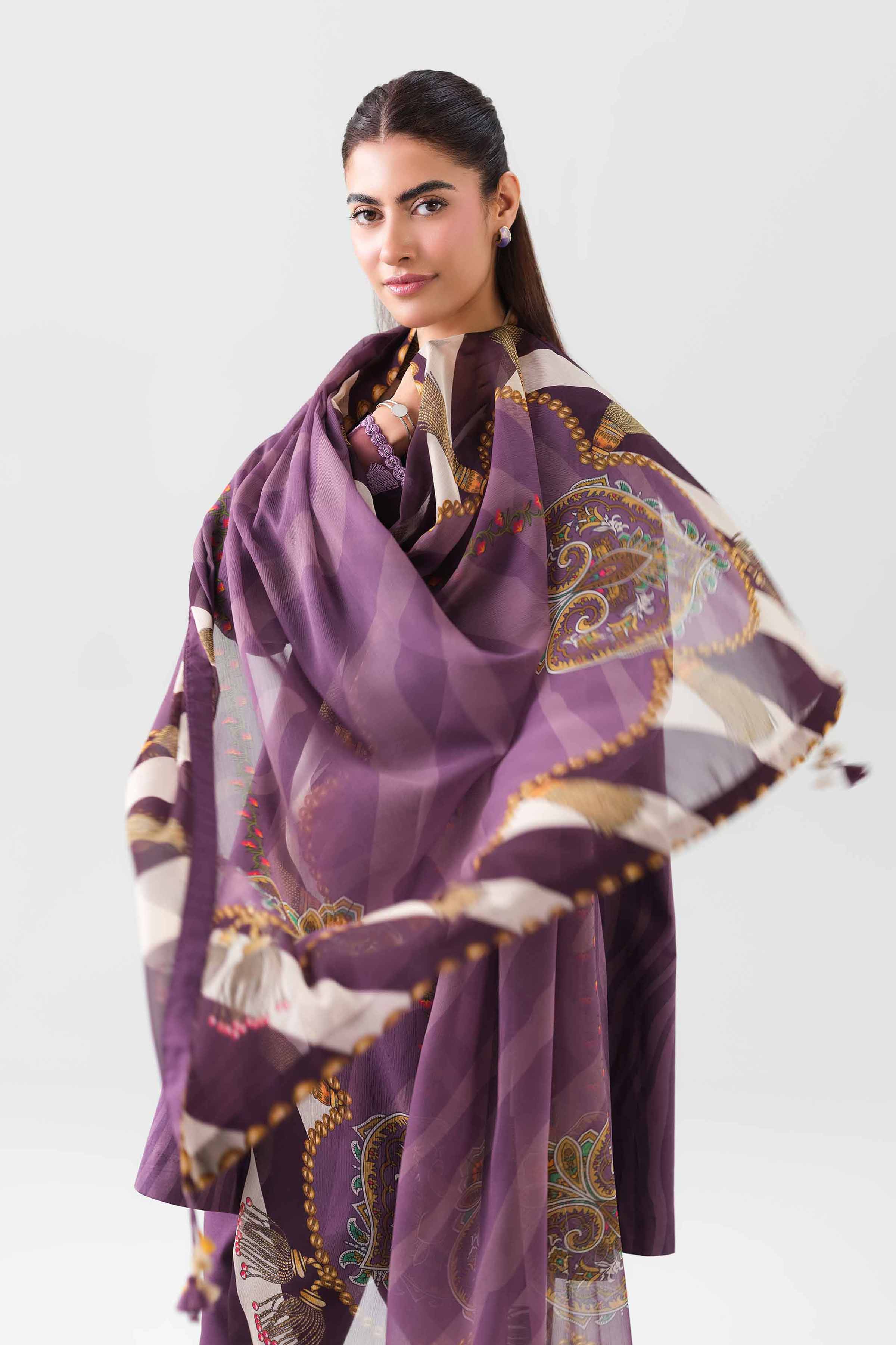 2 Piece - Digital Printed Embroidered Suit - 42601012 - Image 4