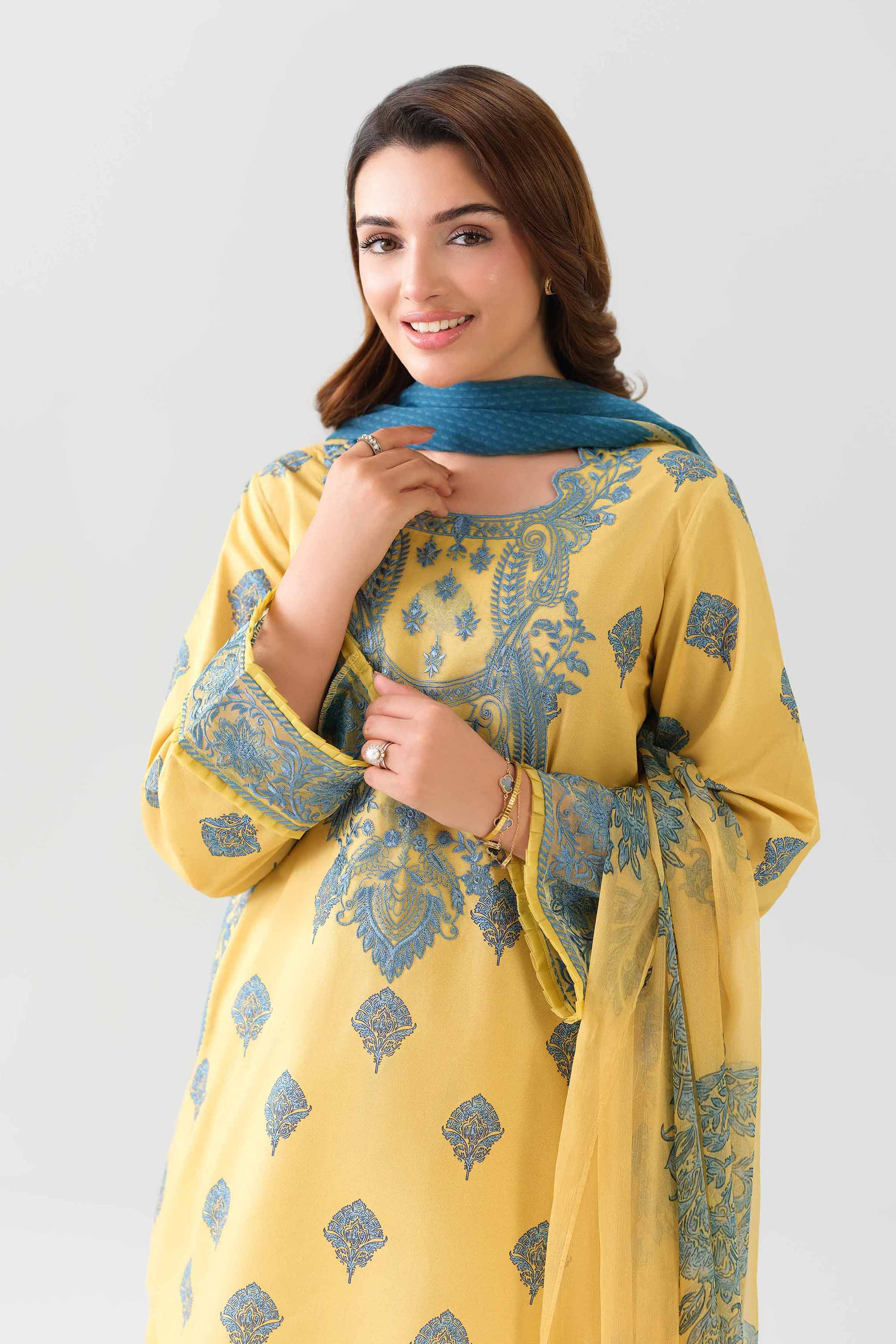 2 Piece - Digital Printed Embroidered Suit - 42601013 - Image 2