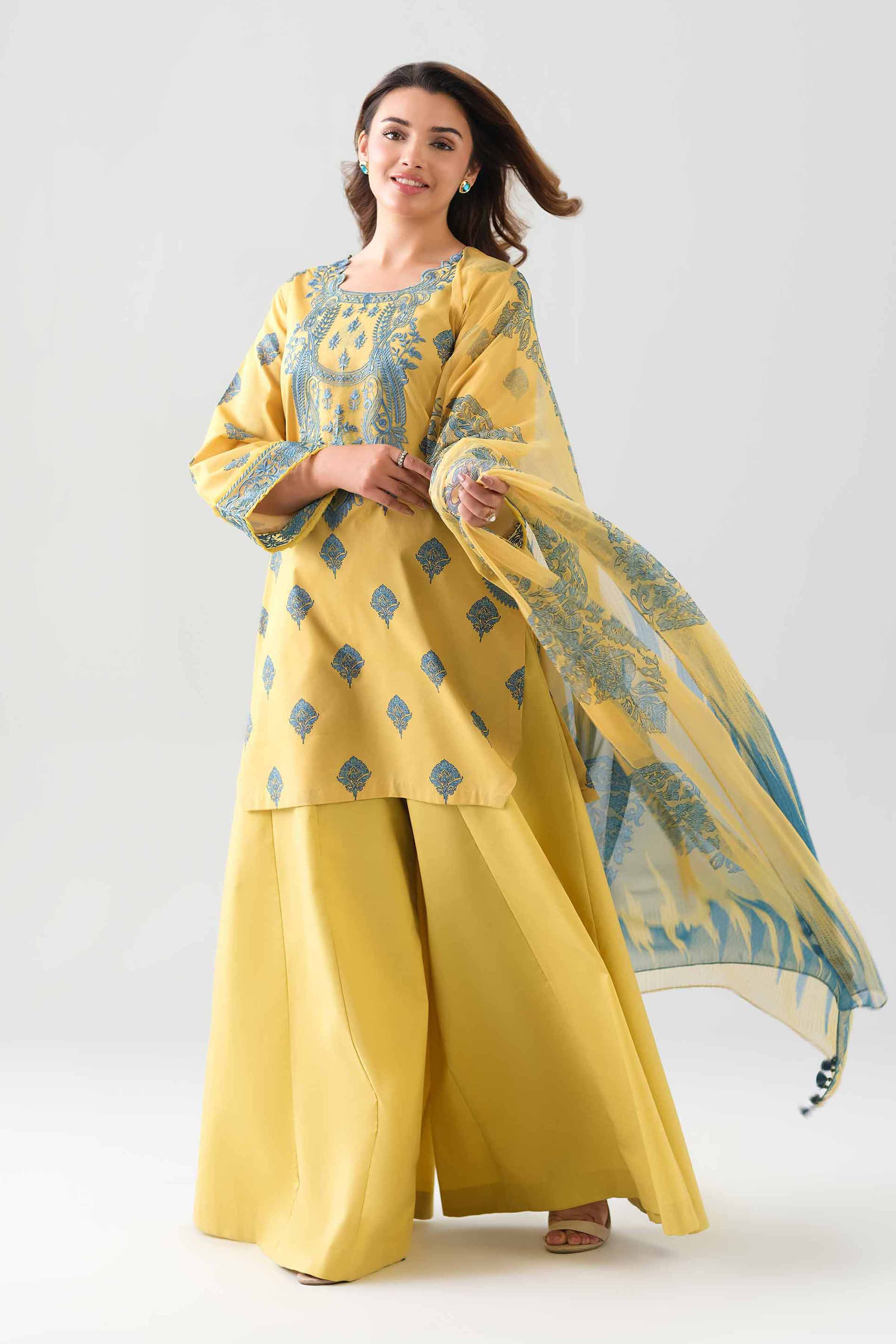2 Piece - Digital Printed Embroidered Suit - 42601013 - Image 4