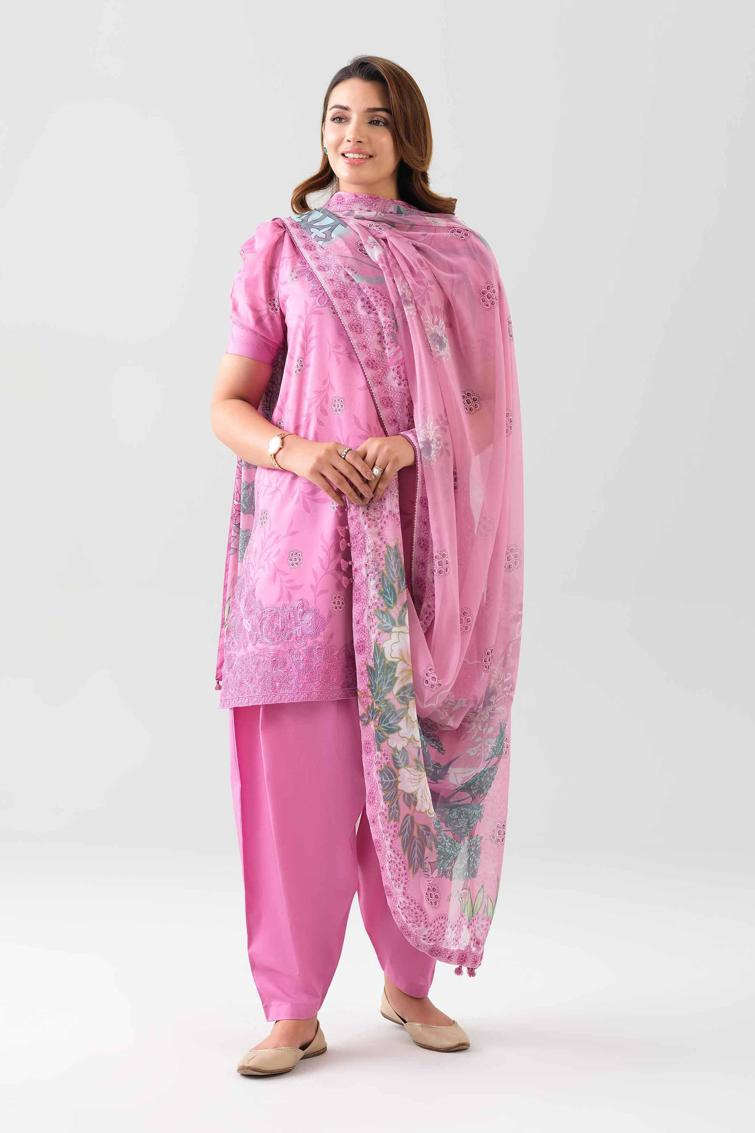 2 Piece - Digital Printed Embroidered Suit - 42601015 - Image 3