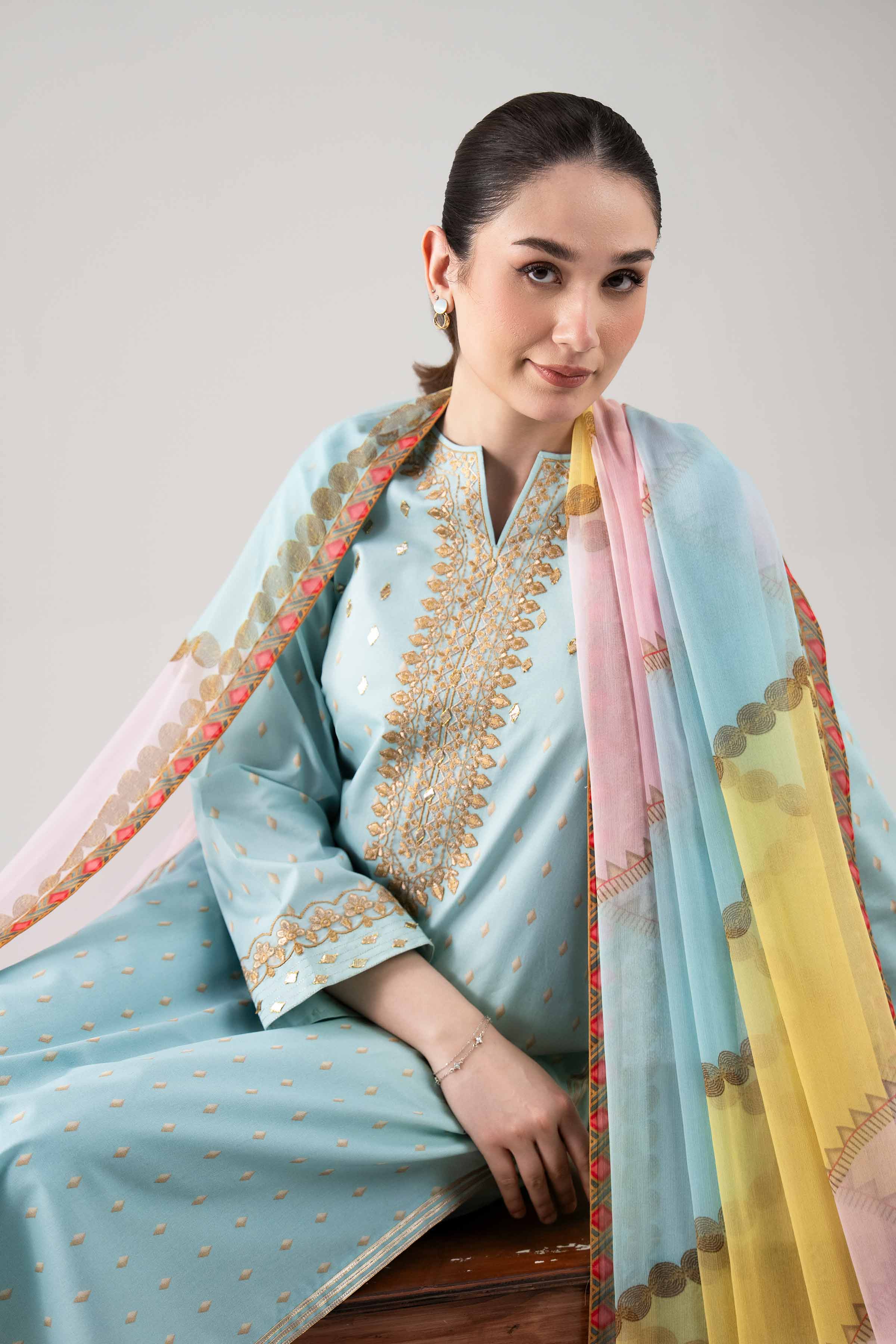 2 Piece - Digital Printed Embroidered Suit - 42601016 - Image 4