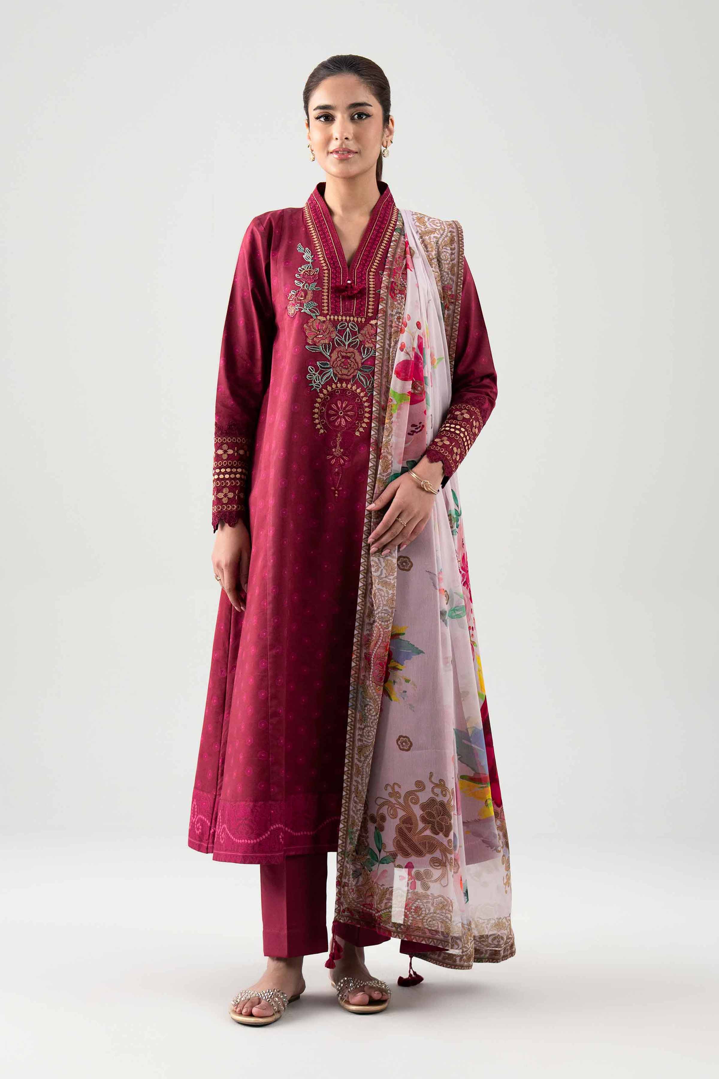 2 Piece - Digital Printed Embroidered Suit - 42601017 - Image 2