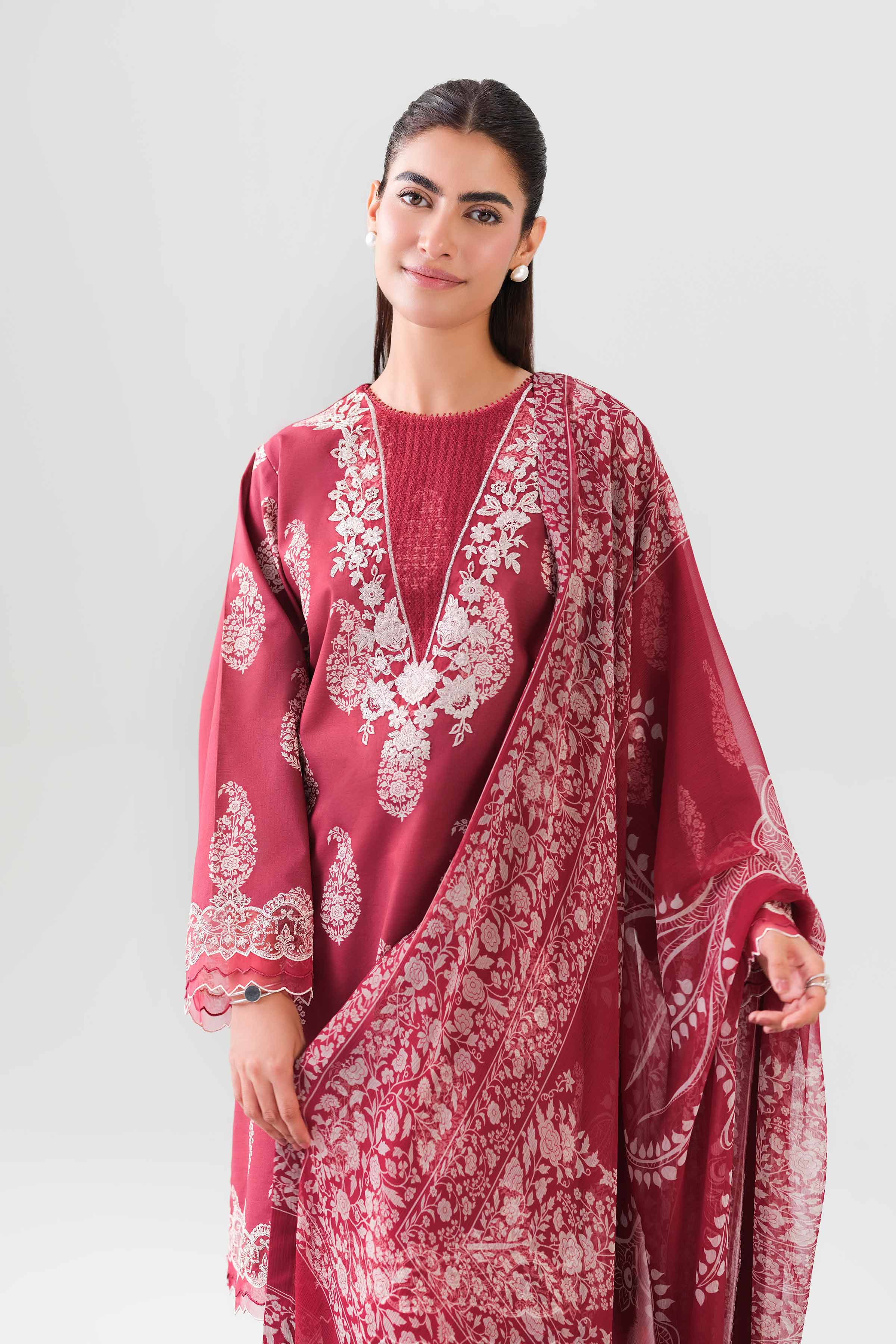 2 Piece - Digital Printed Embroidered Suit - 42601019 - Image 2