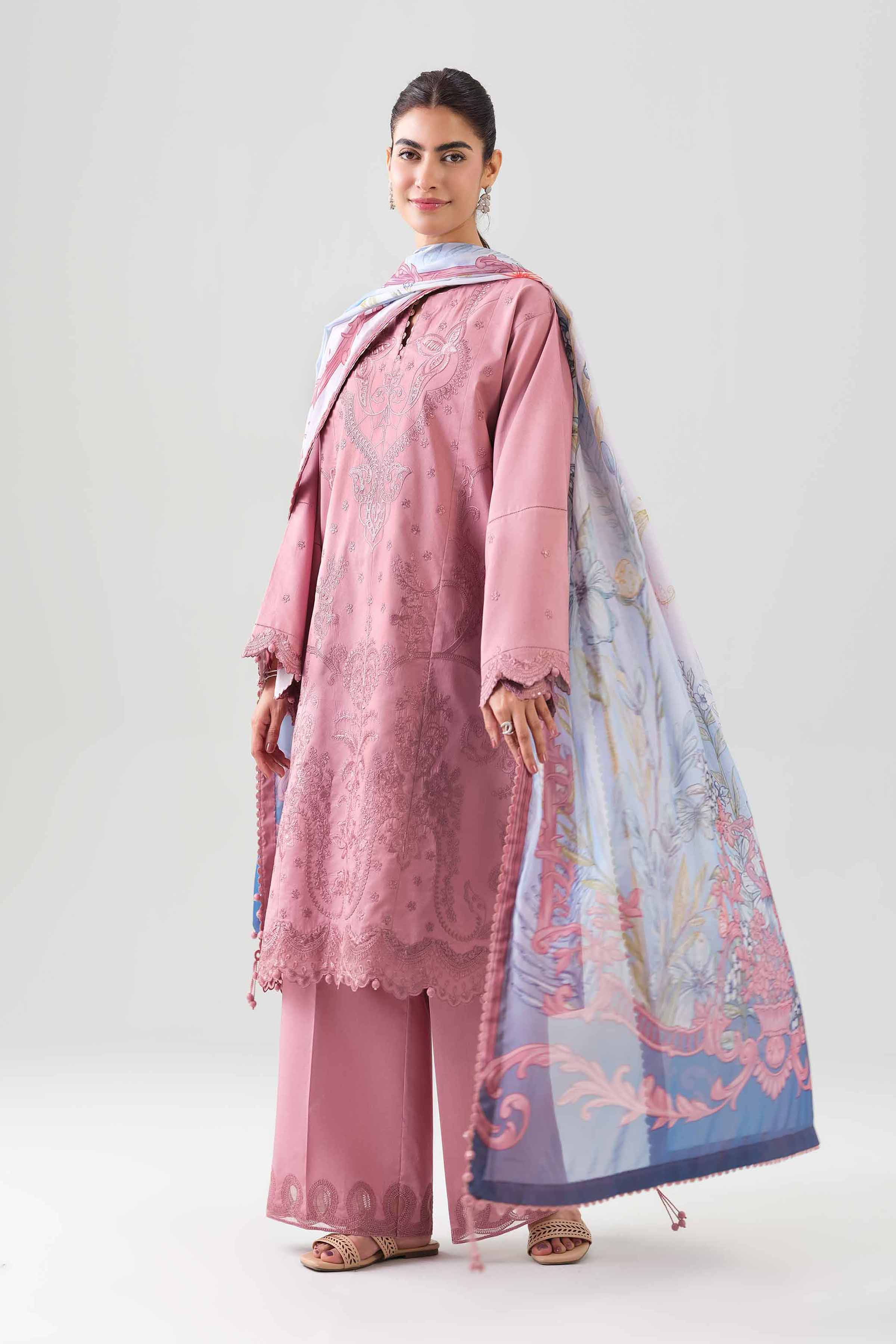 3 Piece - Digital Printed Embroidered Suit - 42601077 - Image 4