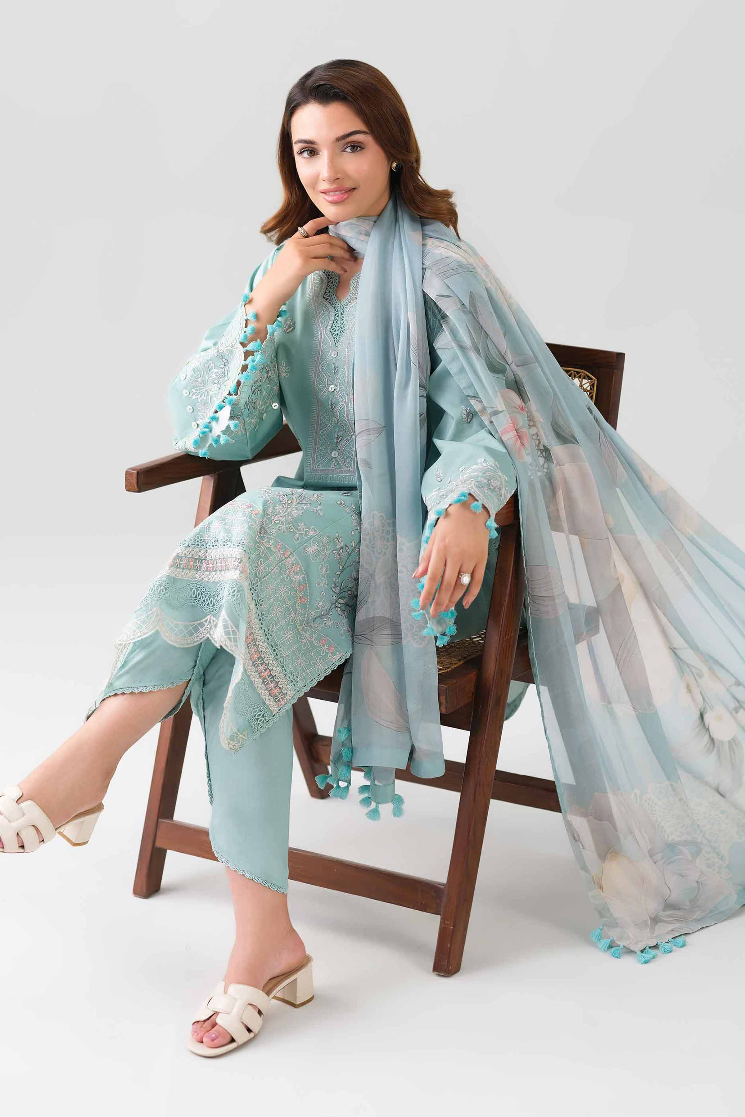 3 Piece - Digital Printed Embroidered Suit - 42601078 - Image 4