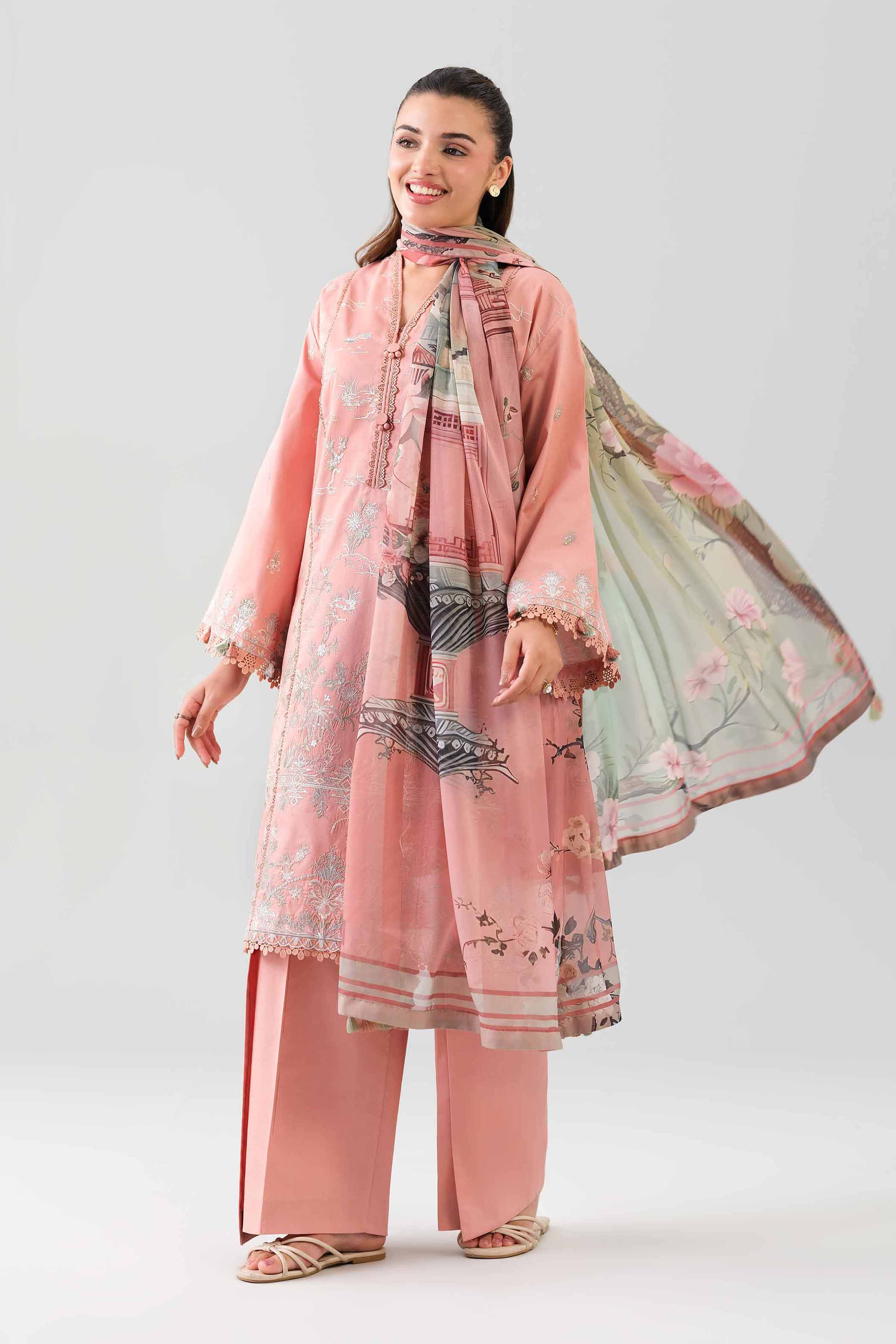 3 Piece - Digital Printed Embroidered Suit - 42601079 - Image 4