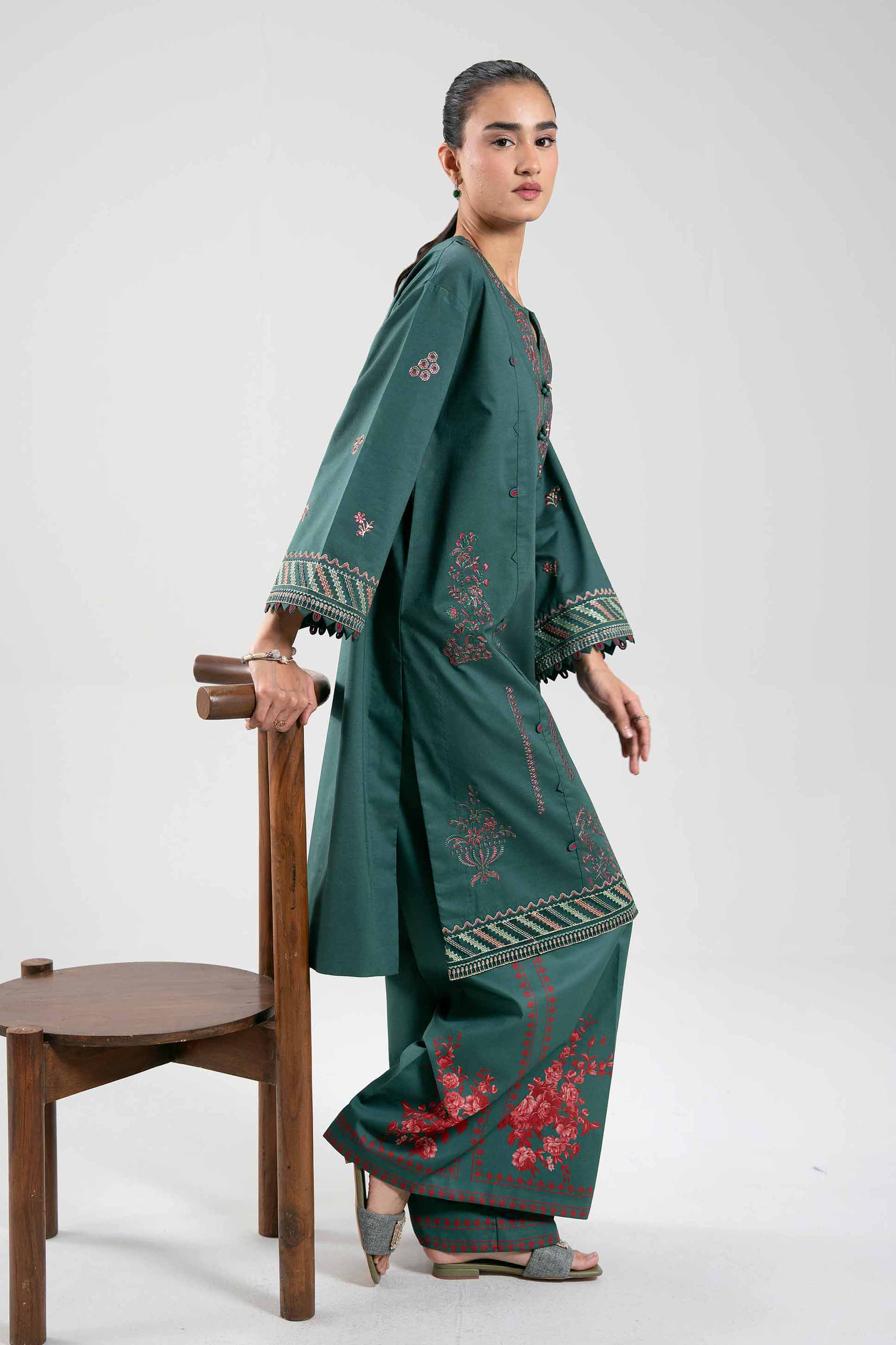2 Piece - Digital Printed Embroidered Suit - 42601089 - Image 5