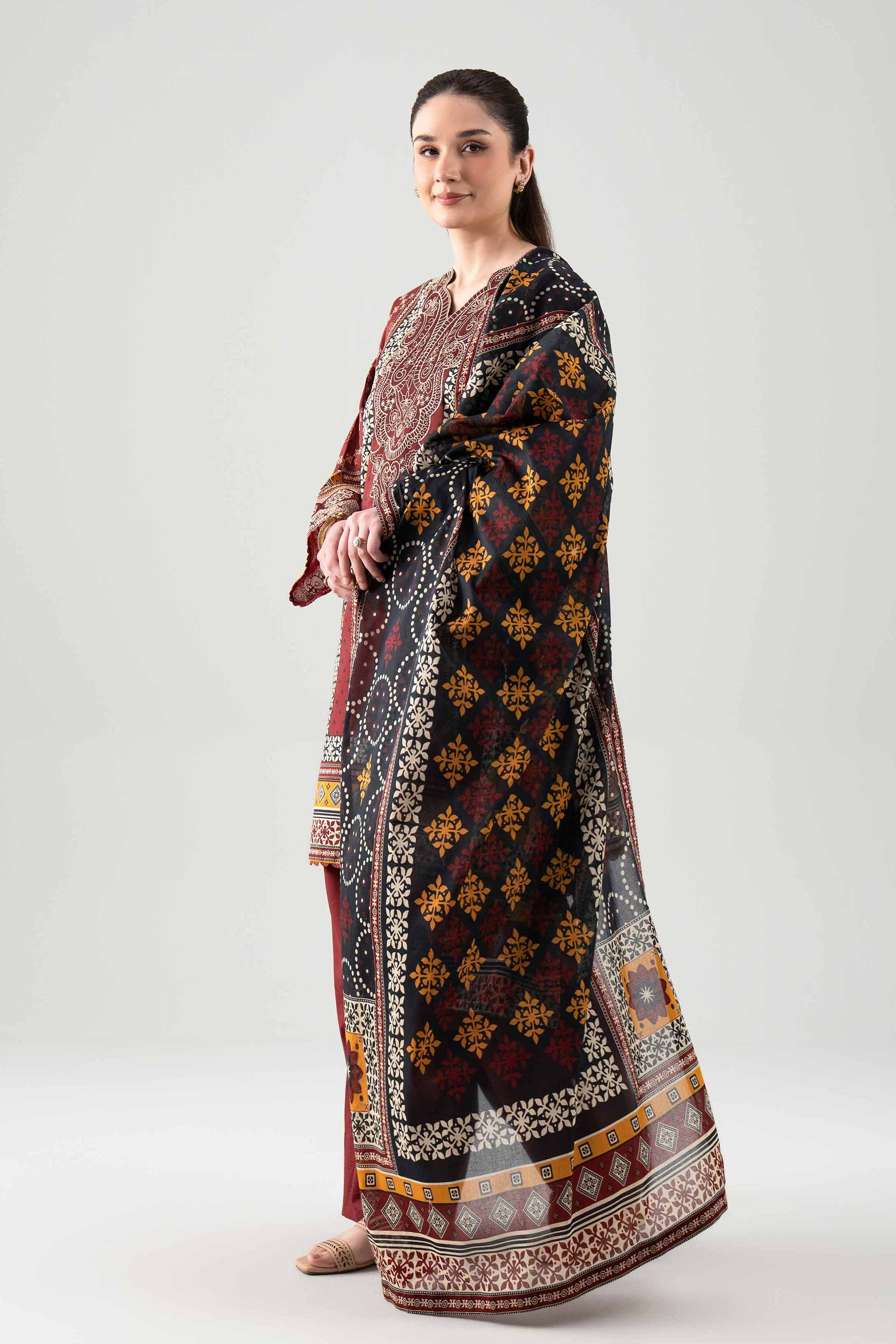 3 Piece - Digital Printed Embroidered Suit - 42601102 - Image 6