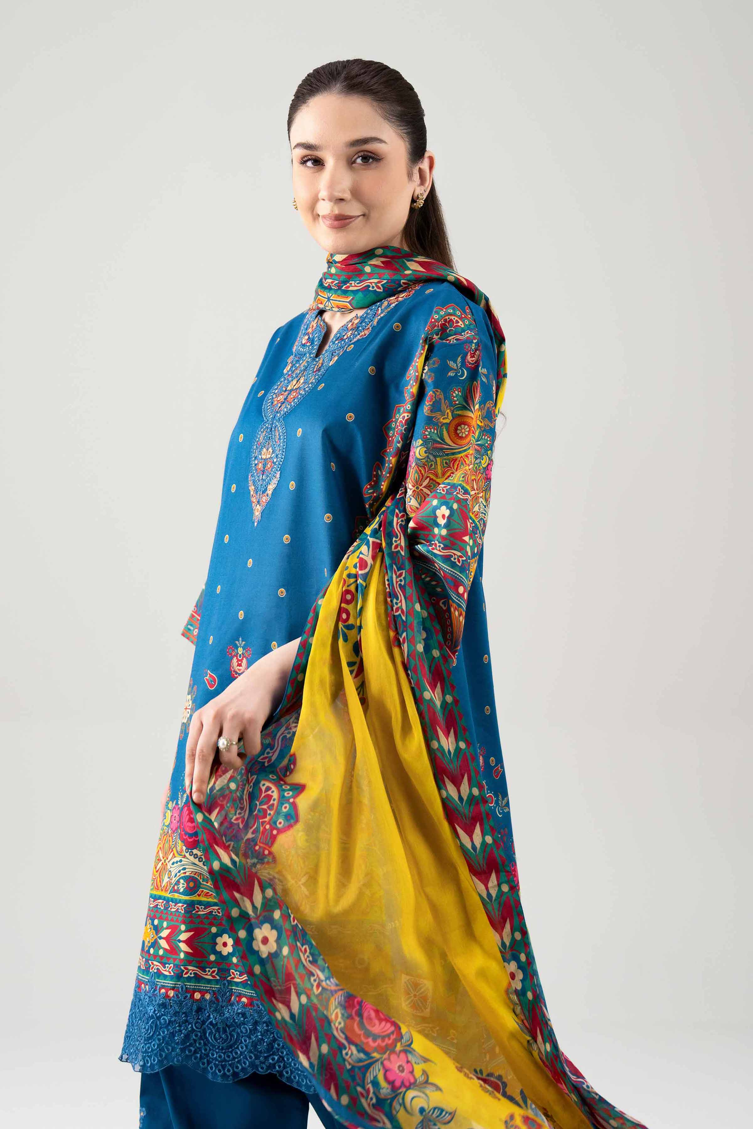 3 Piece - Digital Printed Embroidered Suit - 42601104 - Image 4
