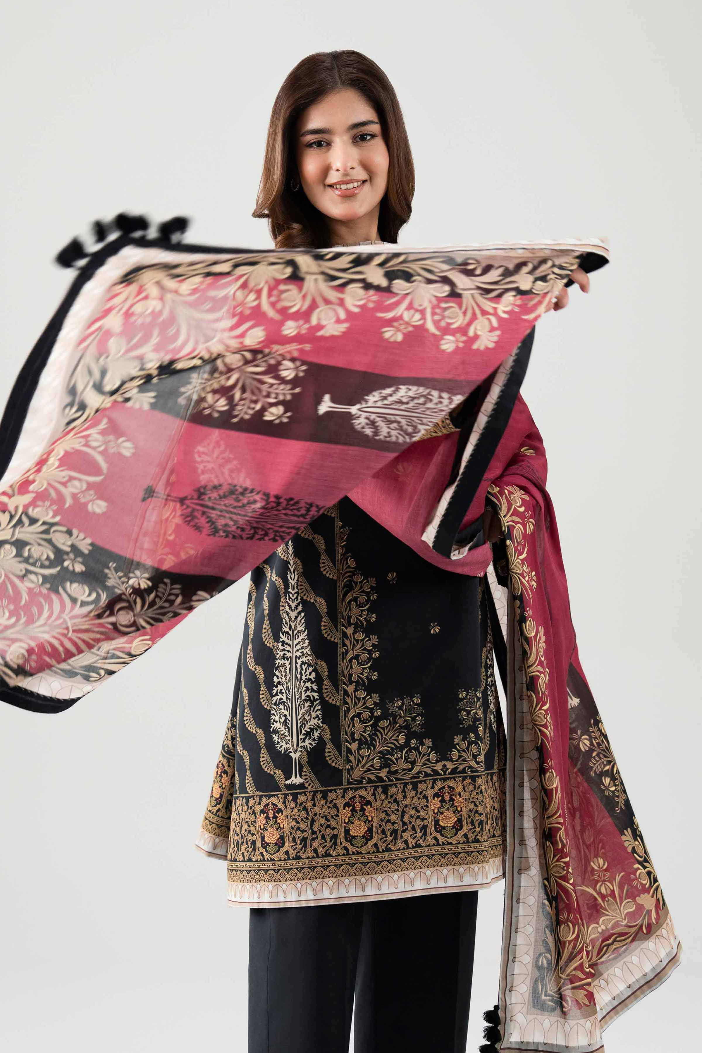 3 Piece - Digital Printed Embroidered Suit - 42601107 - Image 2
