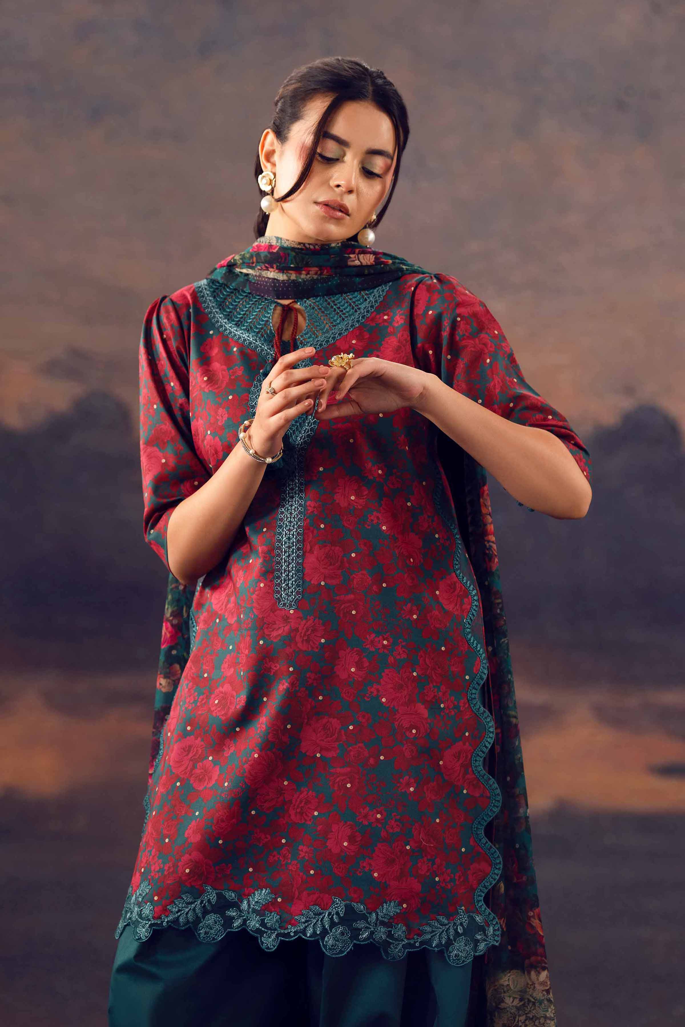 3 Piece - Digital Printed Embroidered Suit - 42601146 - Image 2