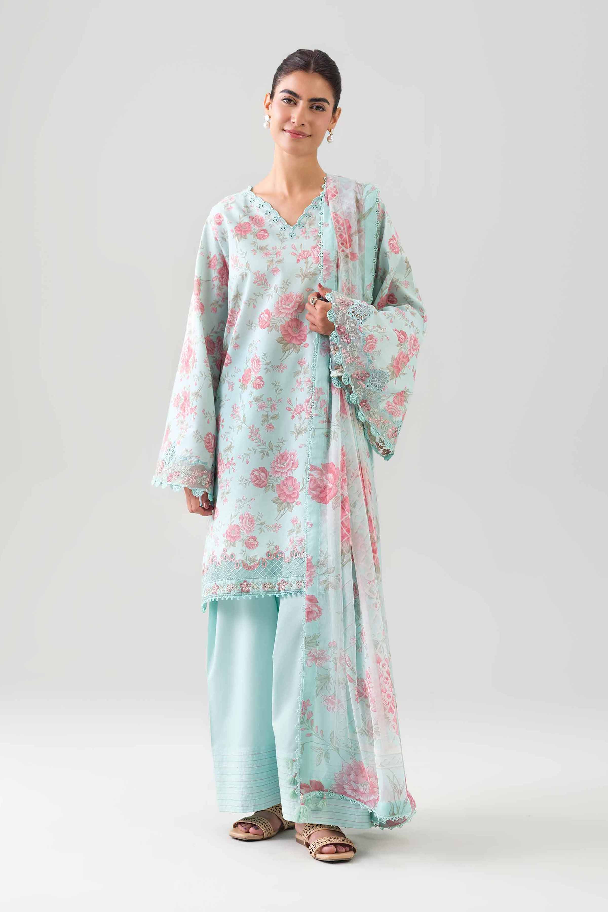 3 Piece - Digital Printed Embroidered Suit - 42601147 - Image 2