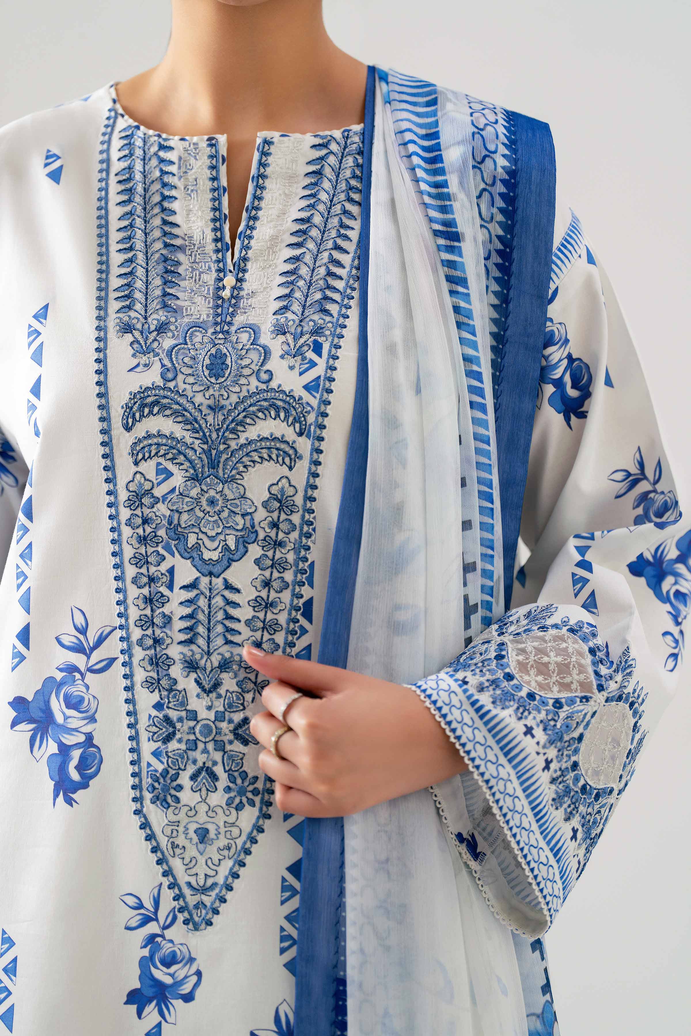 3 Piece - Digital Printed Embroidered Suit - 42601148 - Image 6