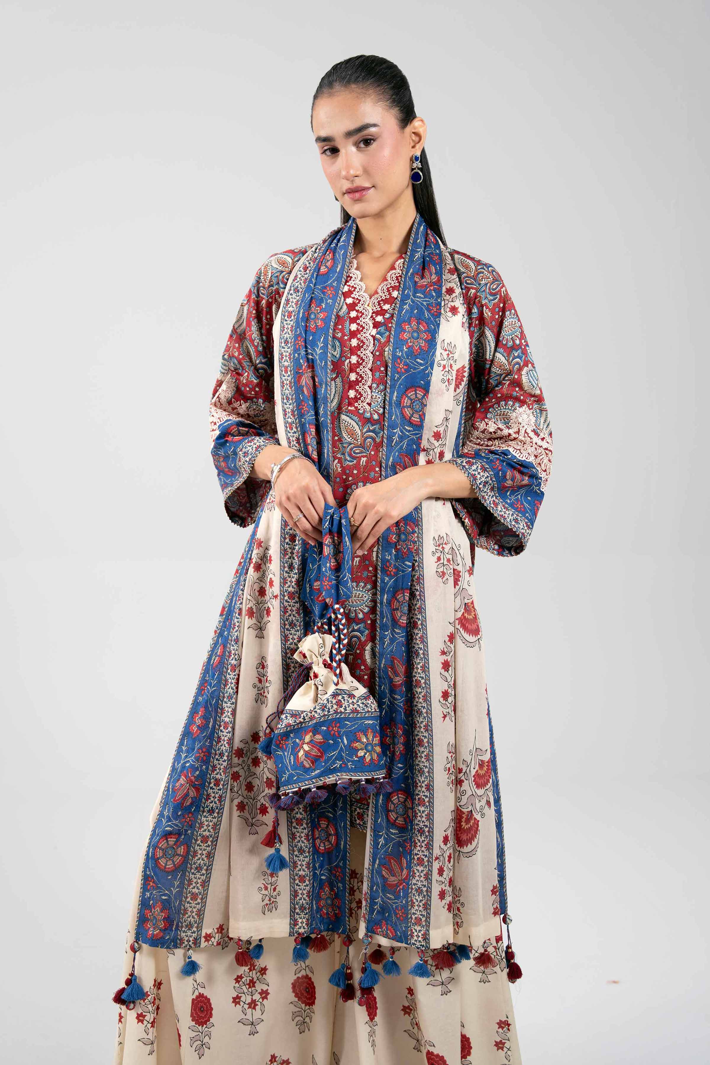 3 Piece - Printed Embroidered Suit - 42601170 - Image 2