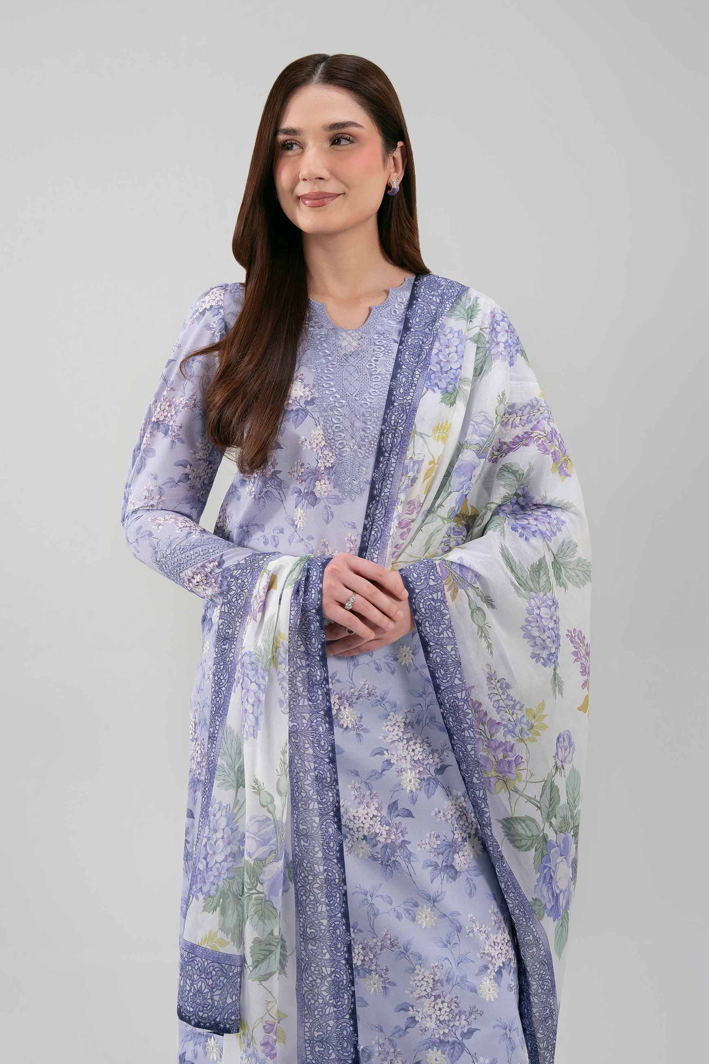 3 Piece - Digital Printed Embroidered Suit - 42601191 - Image 2