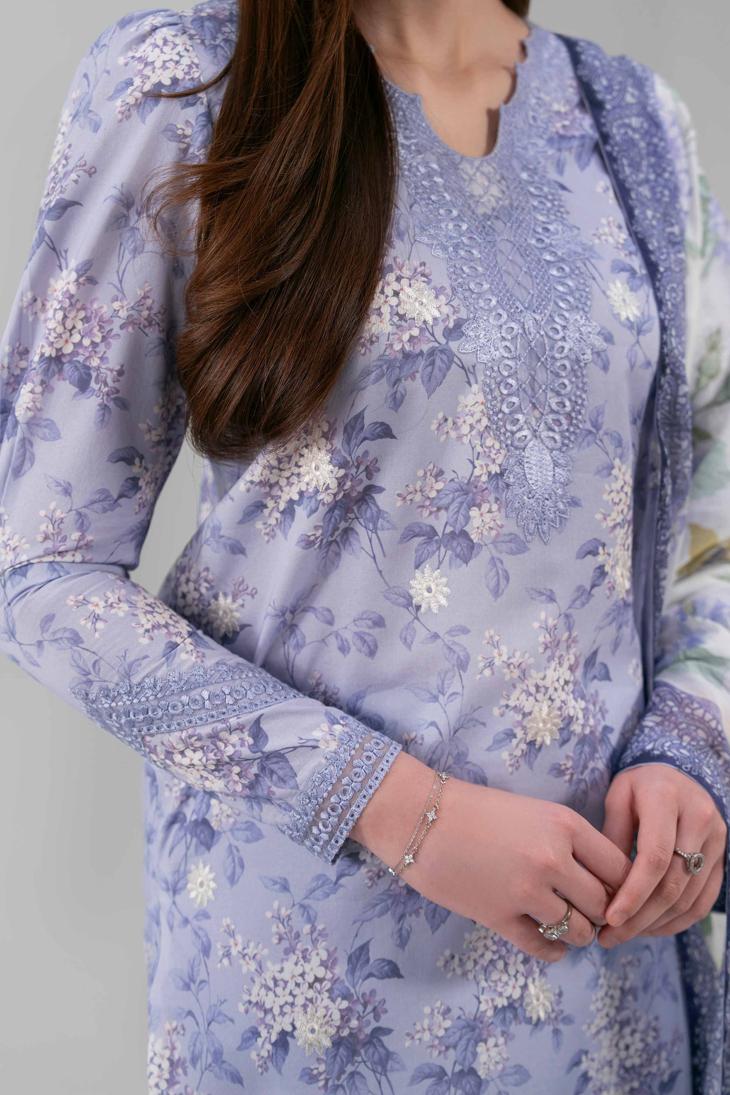 3 Piece - Digital Printed Embroidered Suit - 42601191 - Image 5
