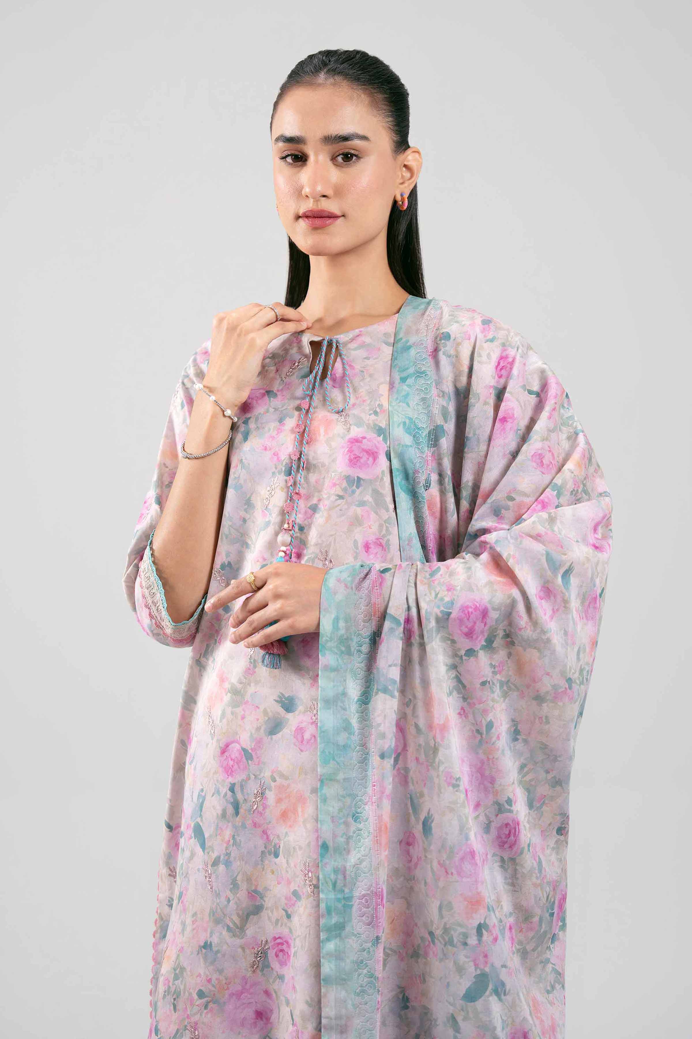 3 Piece - Digital Printed Embroidered Suit - 42601192 - Image 2