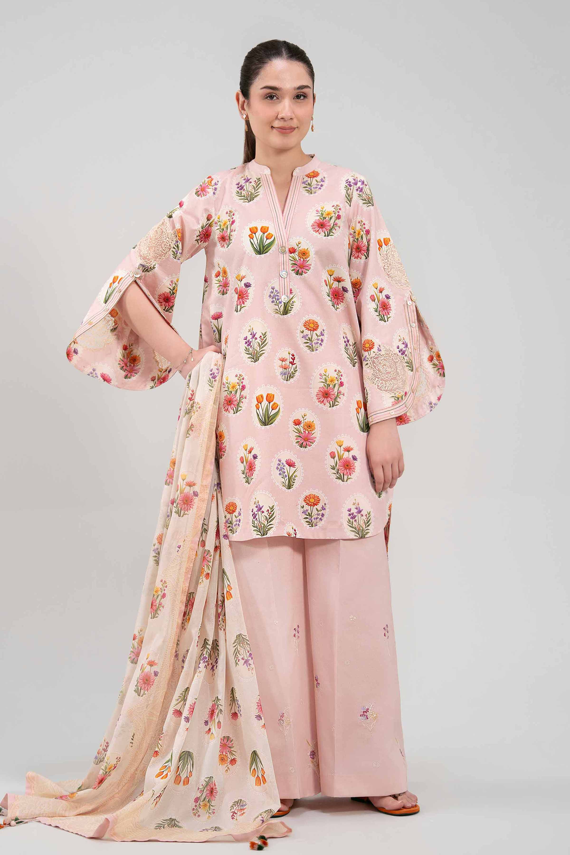 3 Piece - Digital Printed Embroidered Suit - 42601196 - Image 6