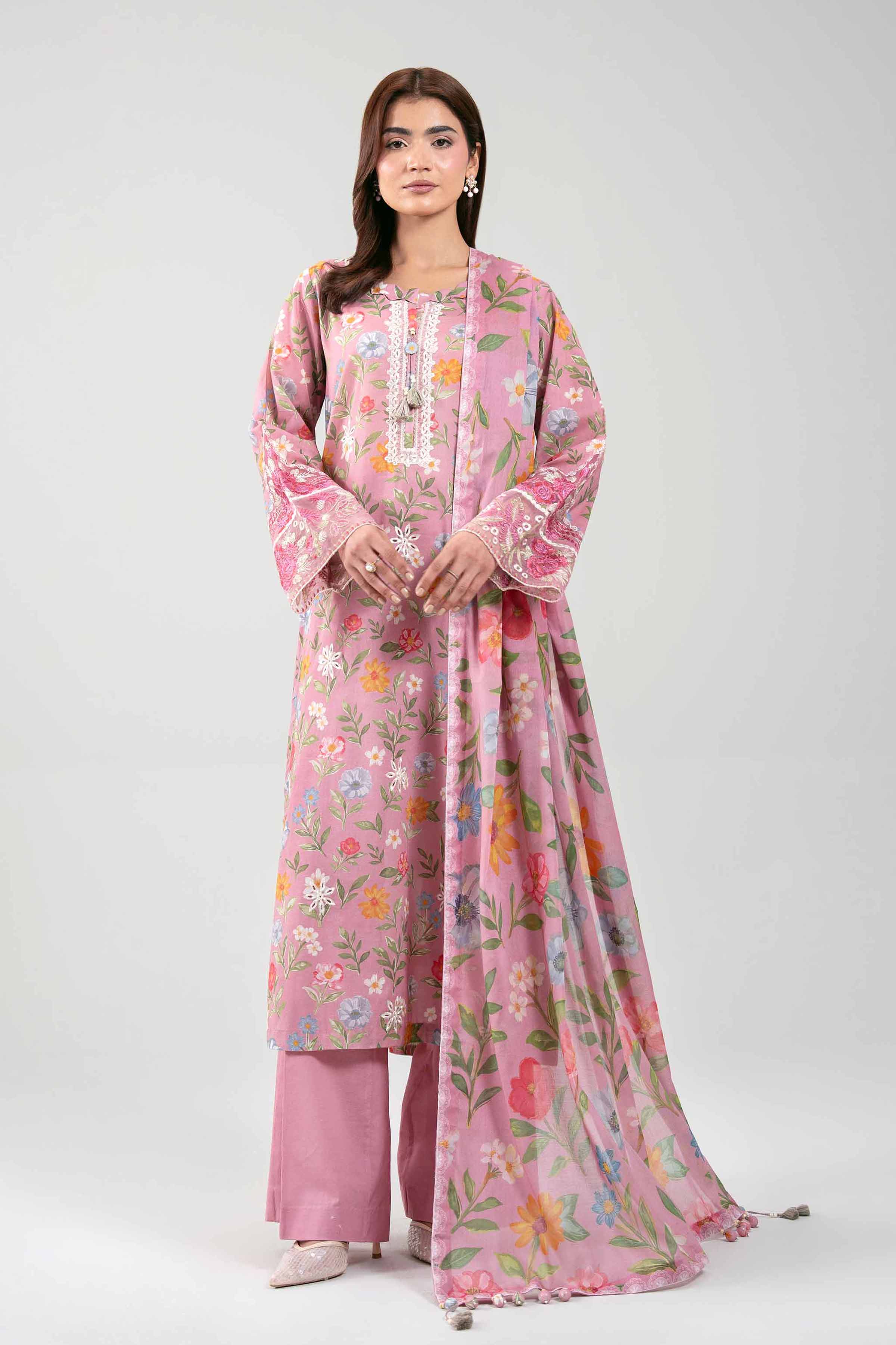 3 Piece - Digital Printed Embroidered Suit - 42601199 - Image 2
