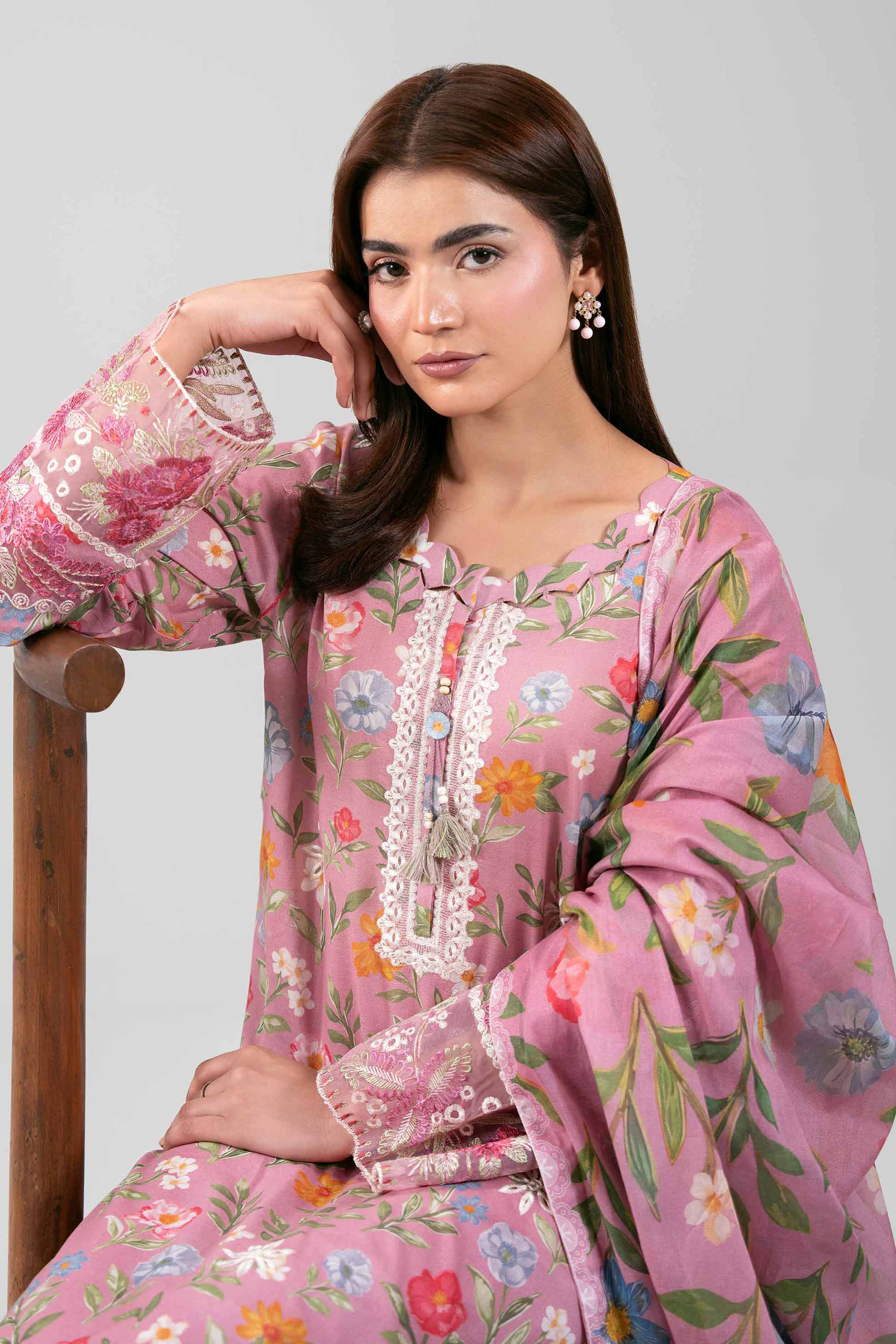 3 Piece - Digital Printed Embroidered Suit - 42601199 - Image 4
