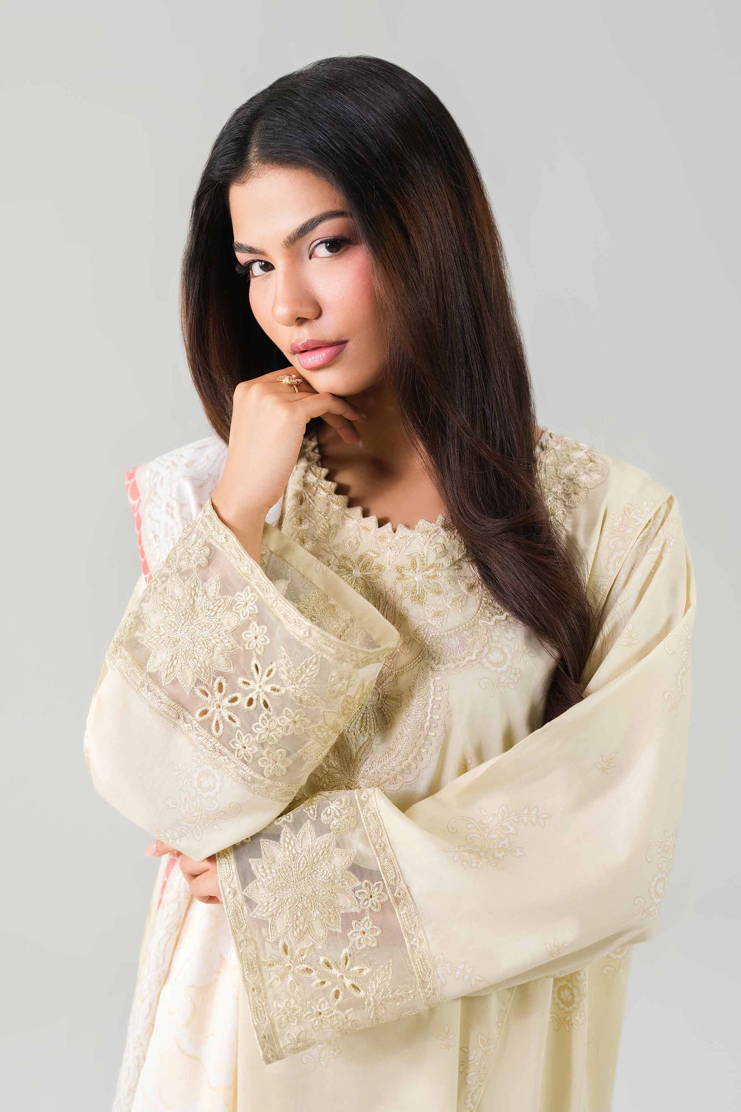3 Piece - Digital Printed Embroidered Suit - 42601205 - Image 4
