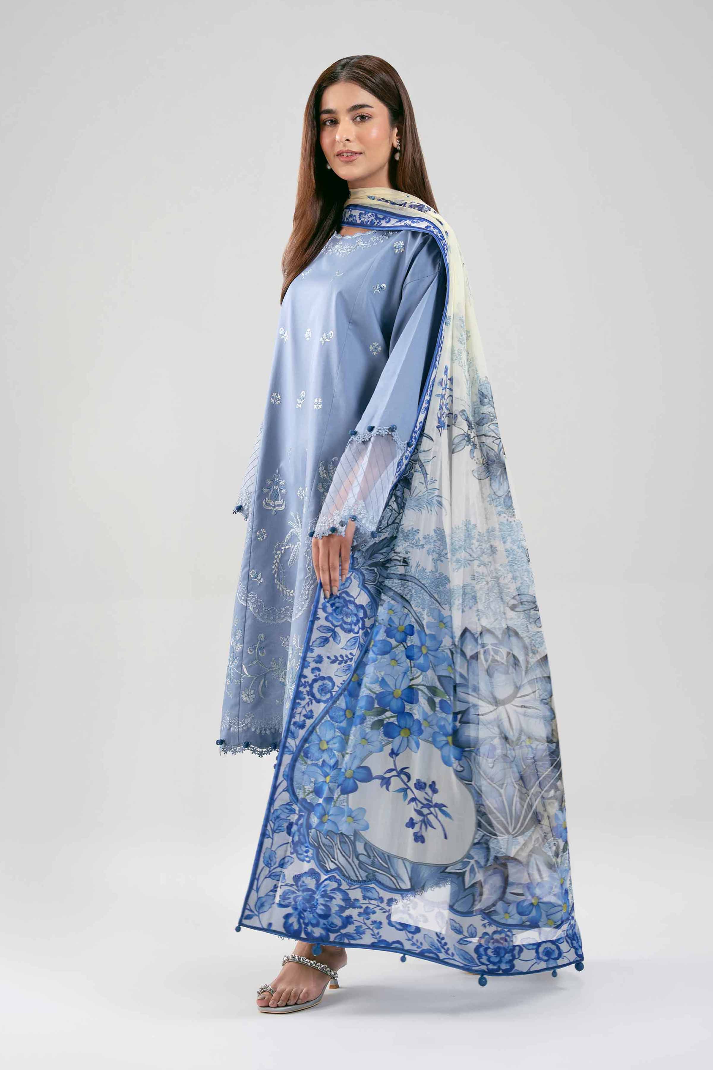 3 Piece - Digital Printed Embroidered Suit - 42601224 - Image 6