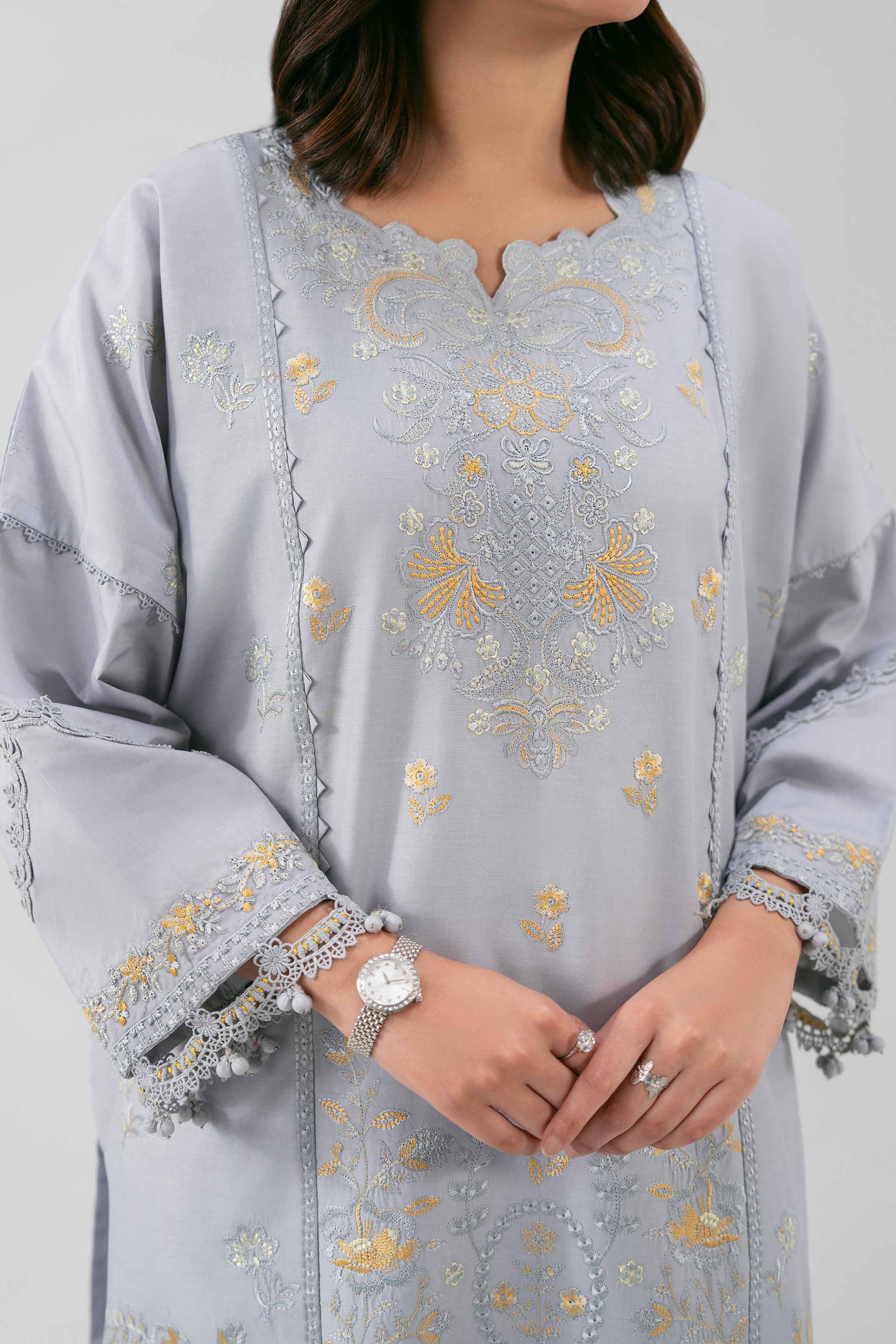 3 Piece - Digital Printed Embroidered Suit - 42601228 - Image 4