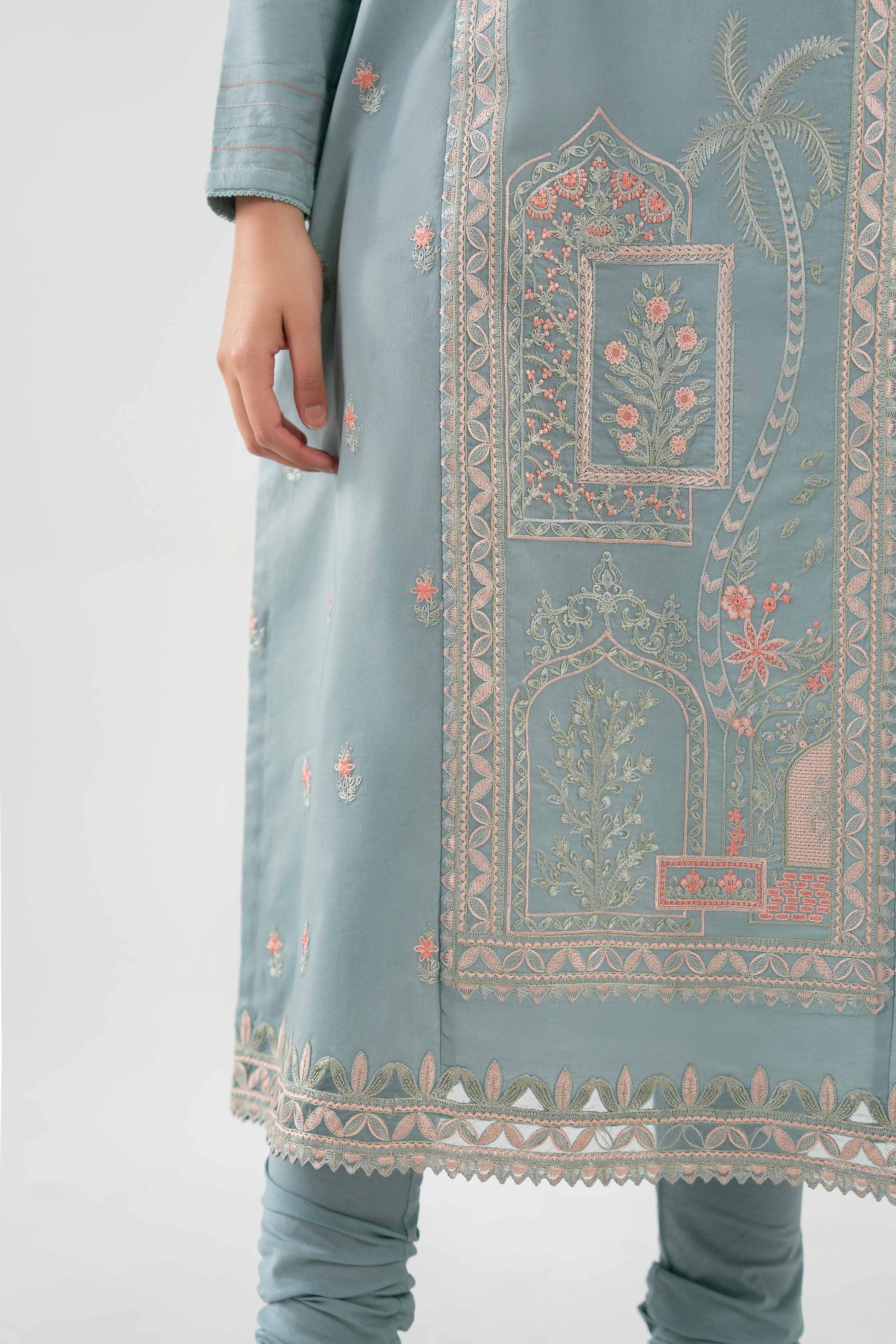 3 Piece - Digital Printed Embroidered Suit - 42601230 - Image 4