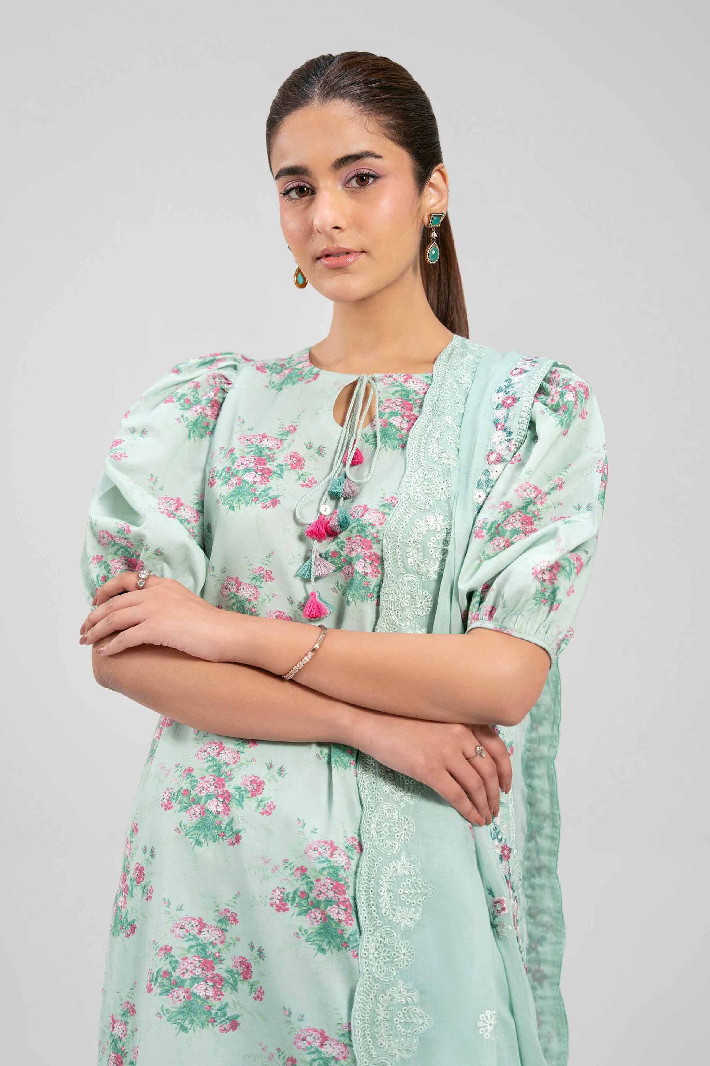 3 Piece - Printed Embroidered Suit - 42601262 - Image 2
