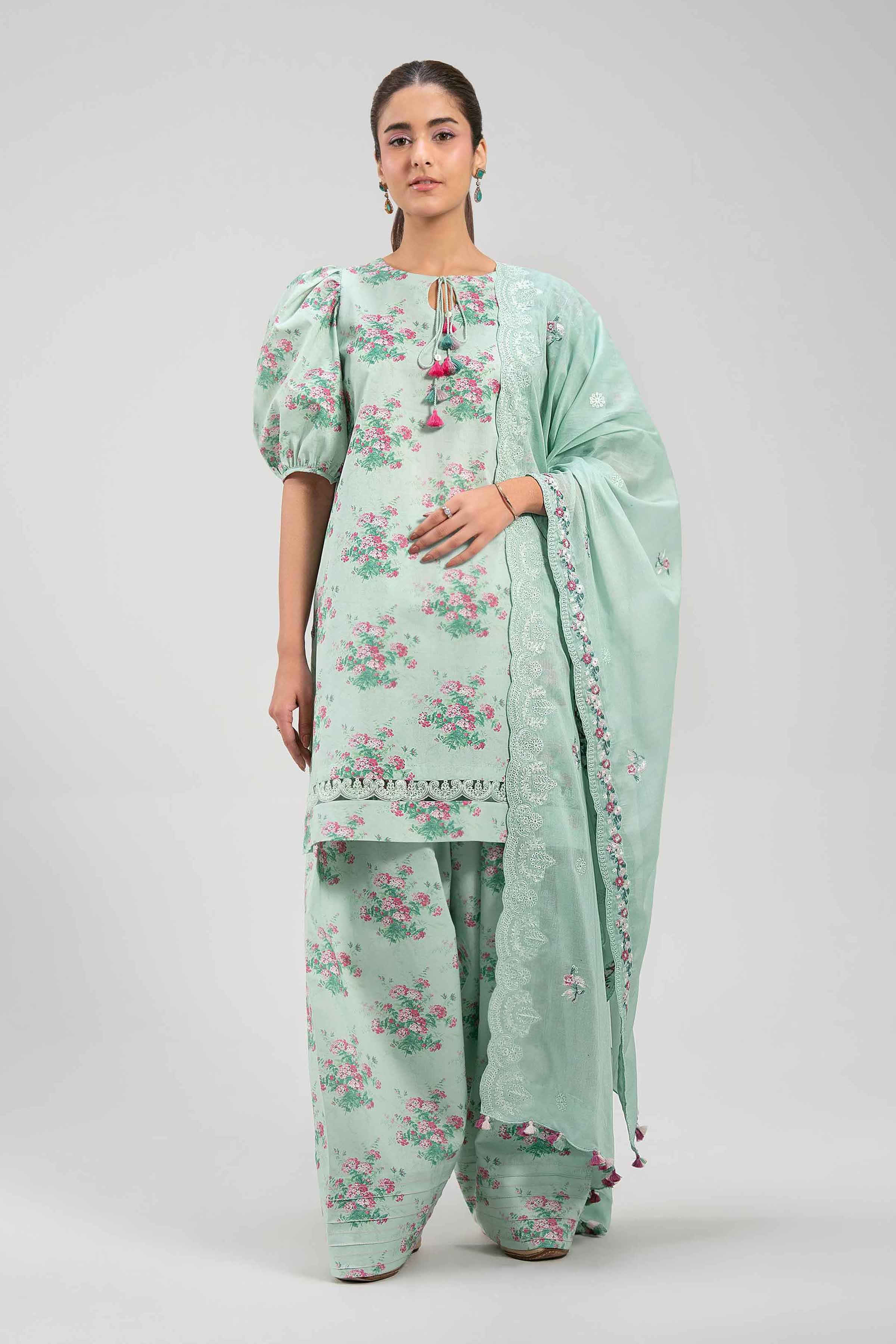 3 Piece - Printed Embroidered Suit - 42601262 - Image 4