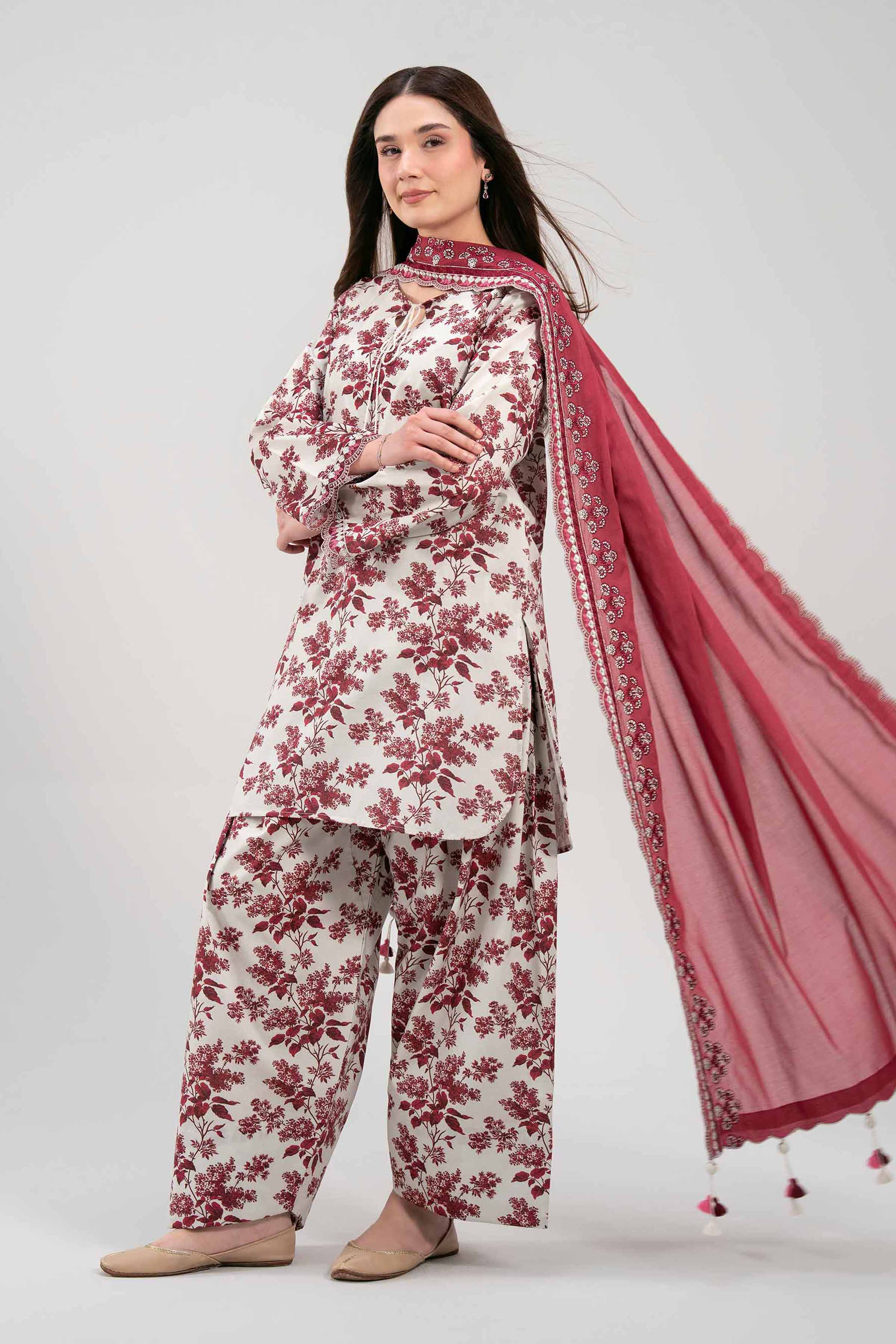 3 Piece - Printed Embroidered Suit - 42601263 - Image 2