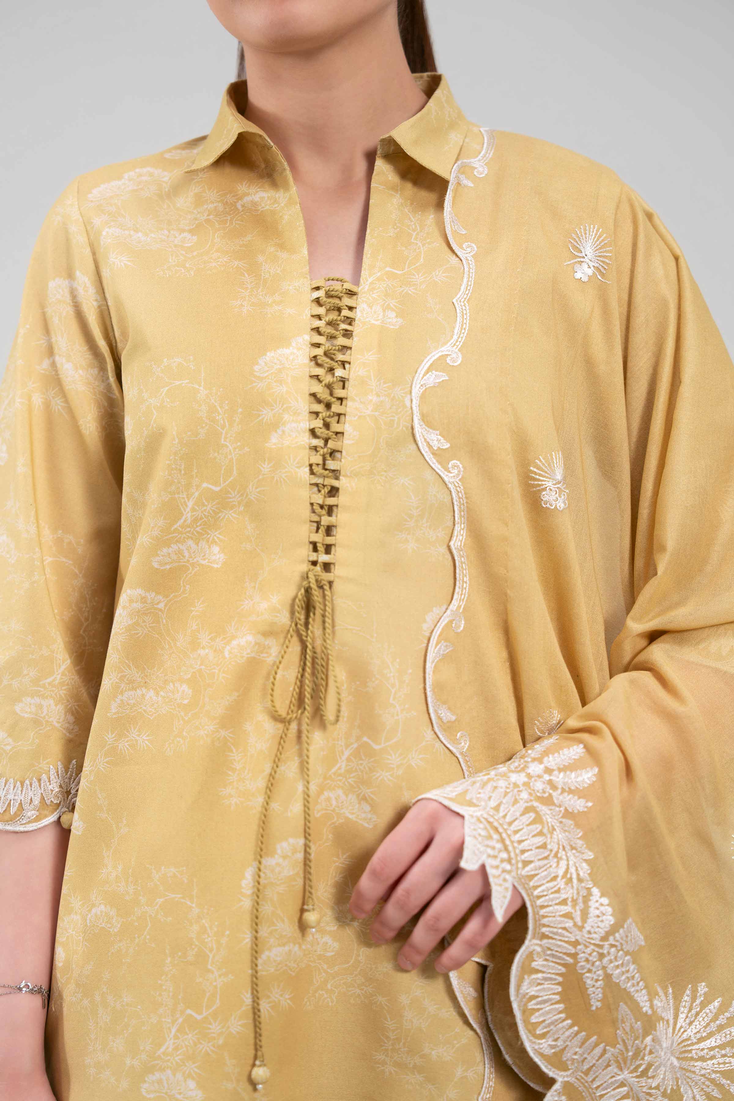 3 Piece - Printed Embroidered Suit - 42601264 - Image 4