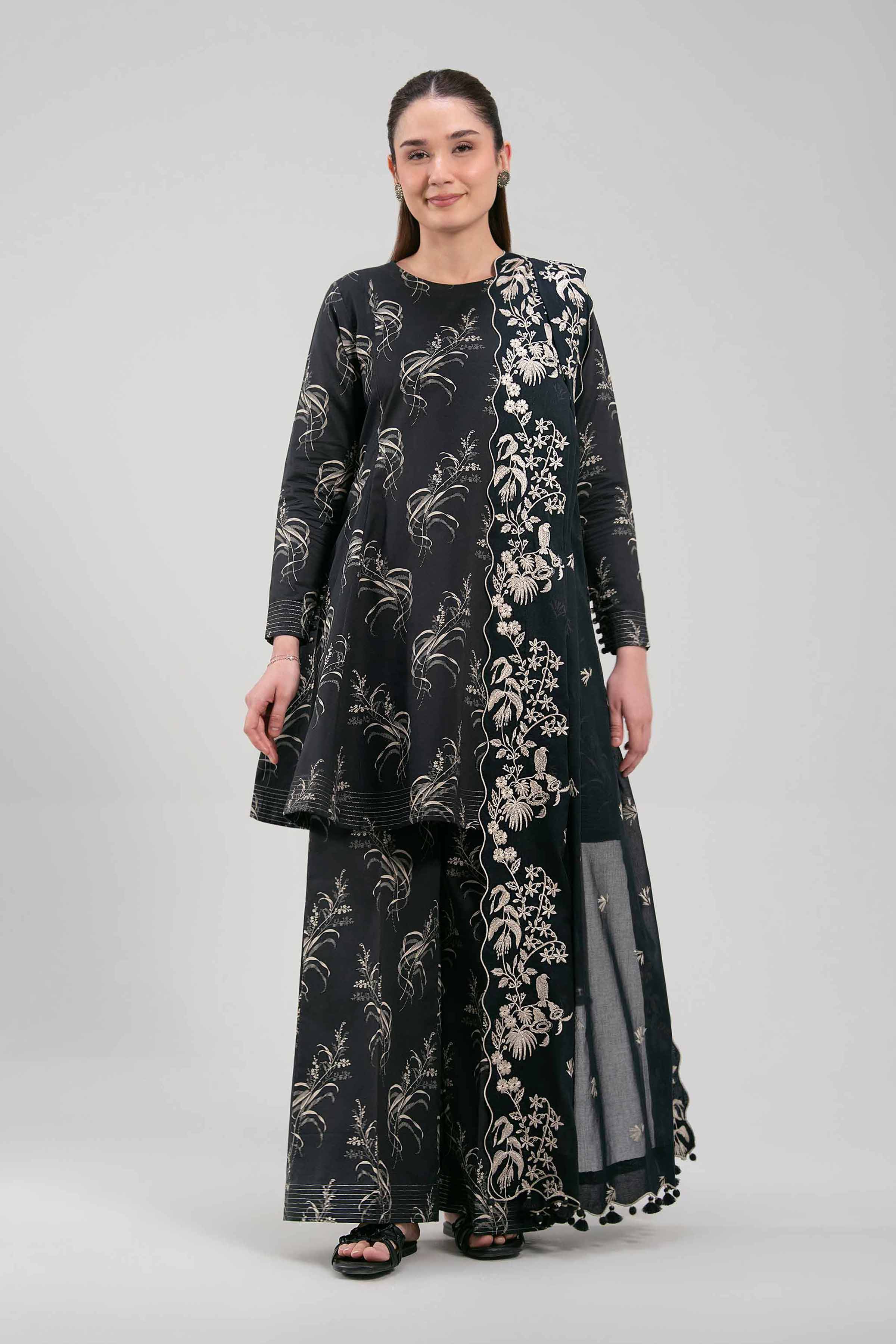 3 Piece - Printed Embroidered Suit - 42601267 - Image 2
