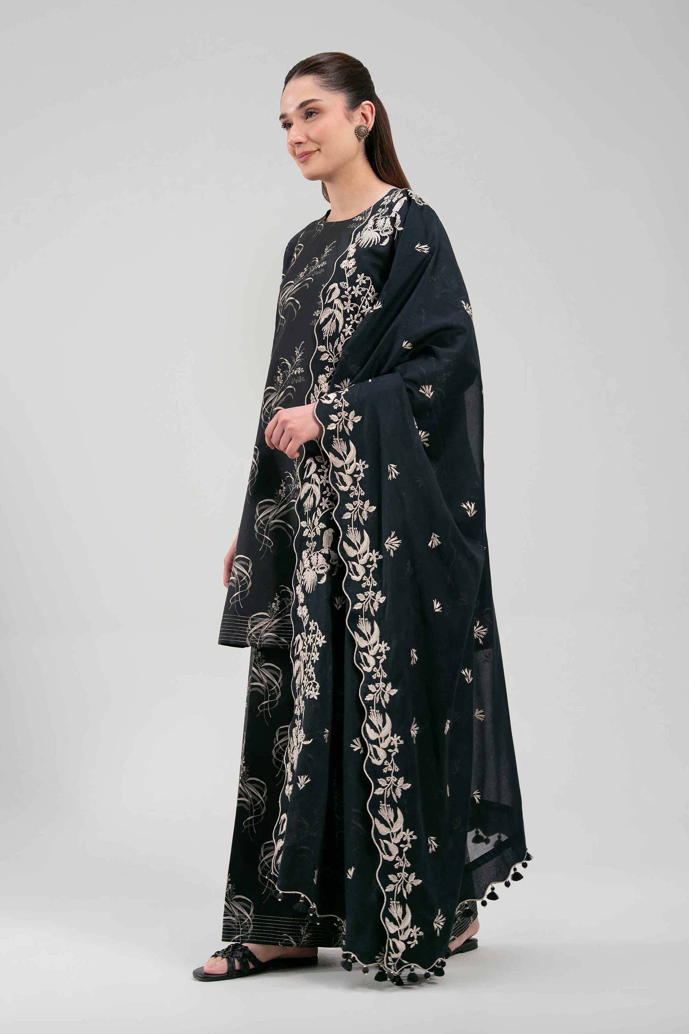3 Piece - Printed Embroidered Suit - 42601267 - Image 5