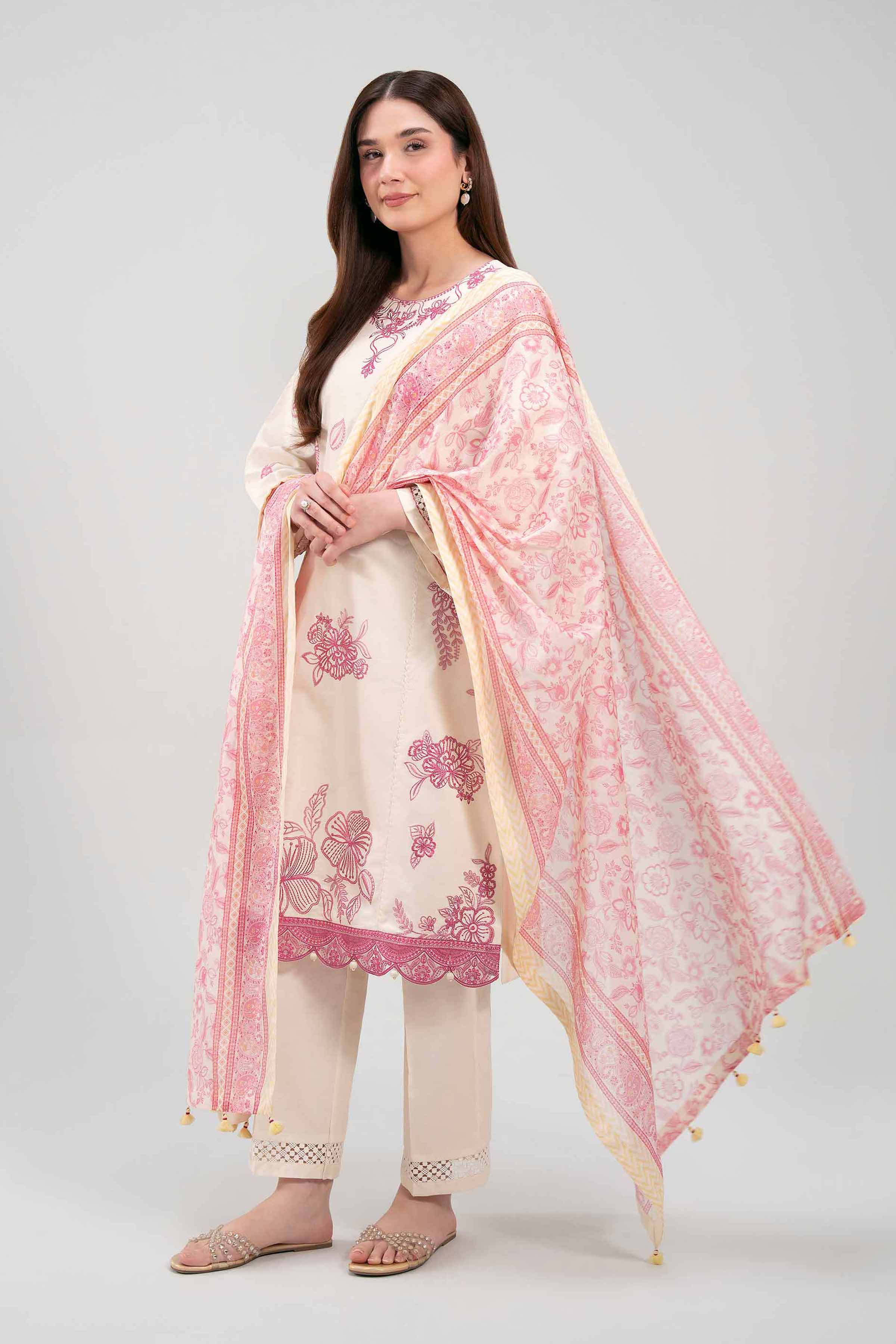 3 Piece - Printed Embroidered Suit - 42601276 - Image 6