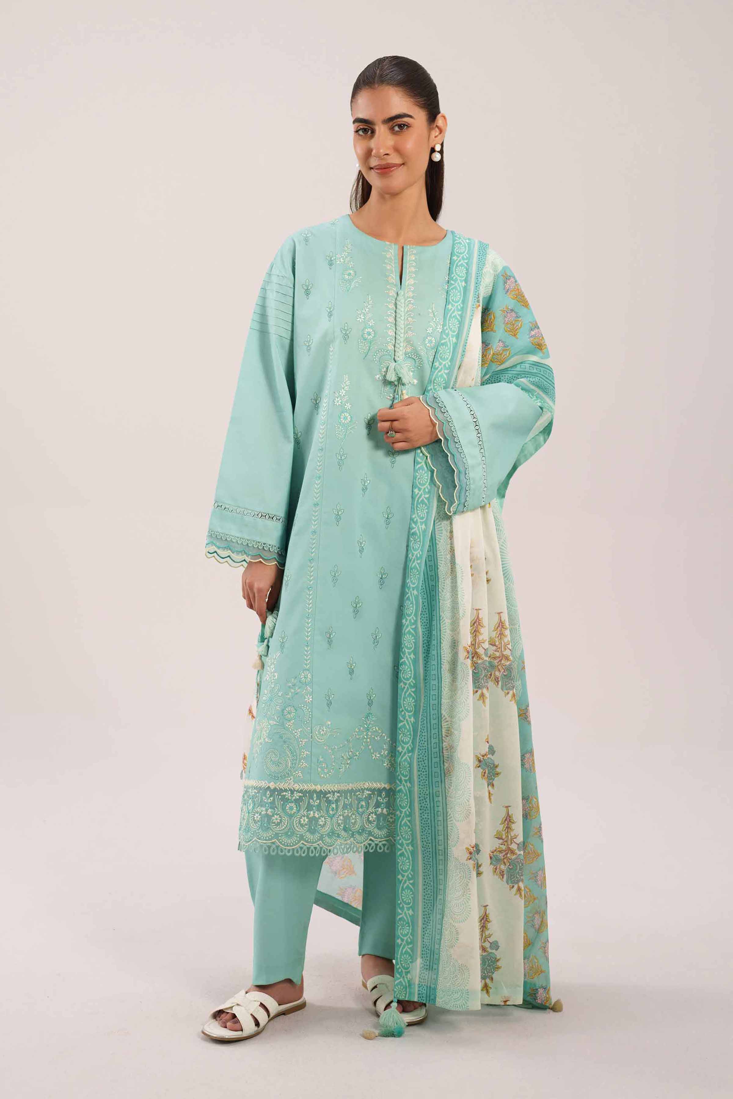 3 Piece - Printed Embroidered Suit - 42601277 - Image 2
