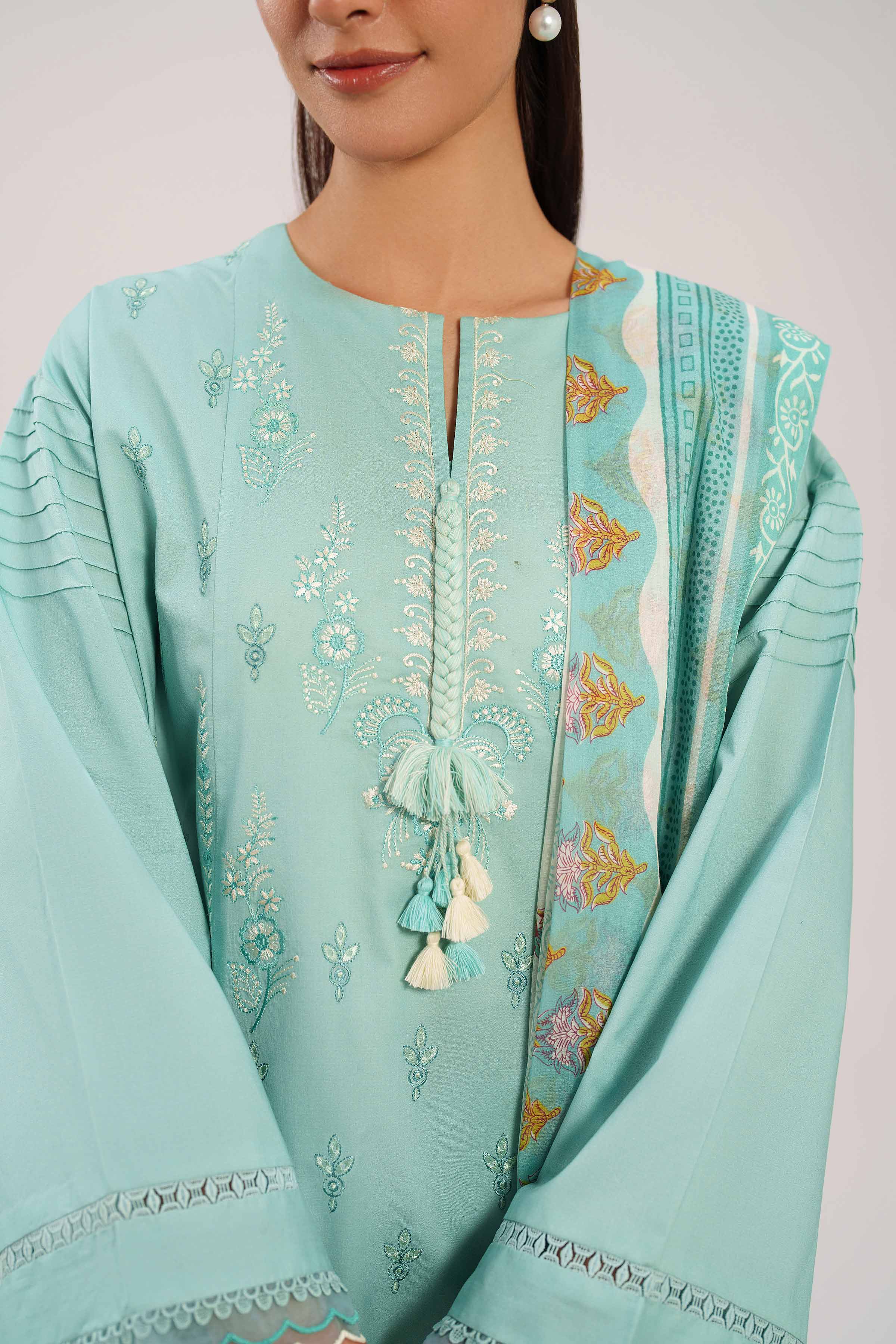 3 Piece - Printed Embroidered Suit - 42601277 - Image 4