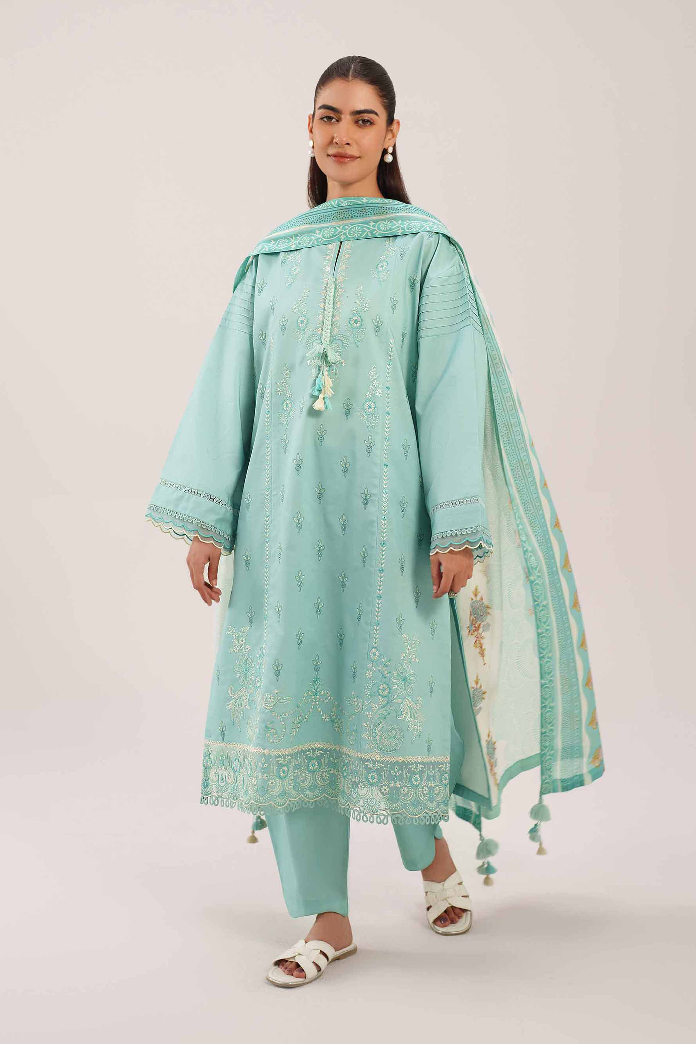 3 Piece - Printed Embroidered Suit - 42601277 - Image 6