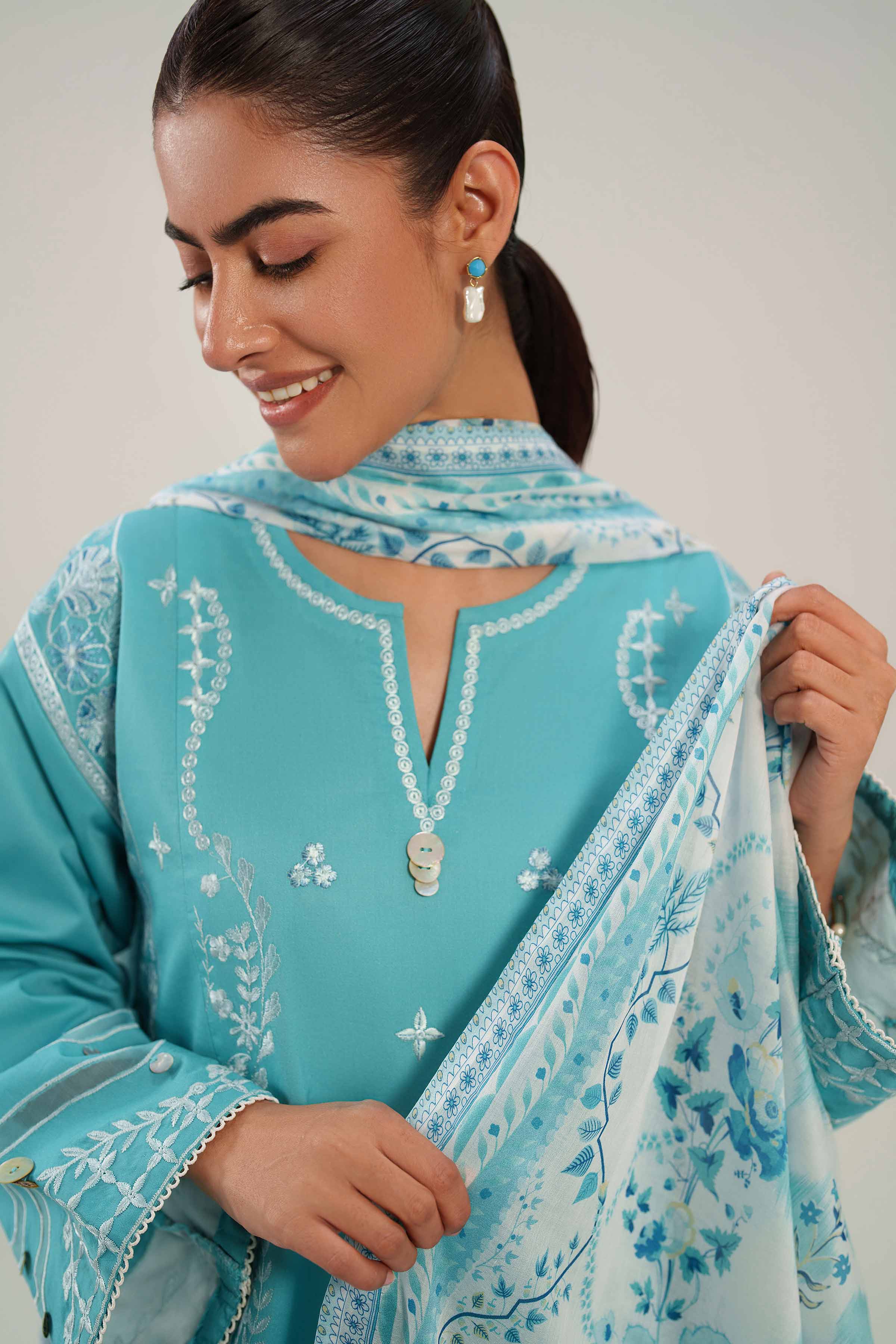 3 Piece - Printed Embroidered Suit - 42601279 - Image 6