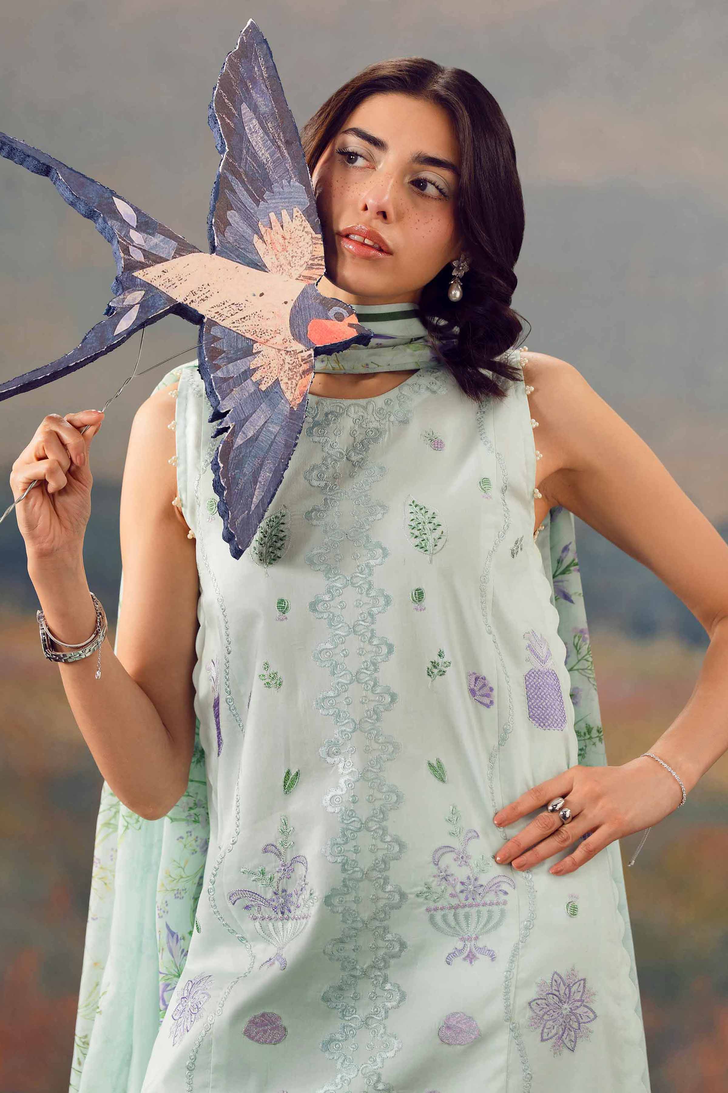3 Piece - Printed Embroidered Suit - 42601280 - Image 2