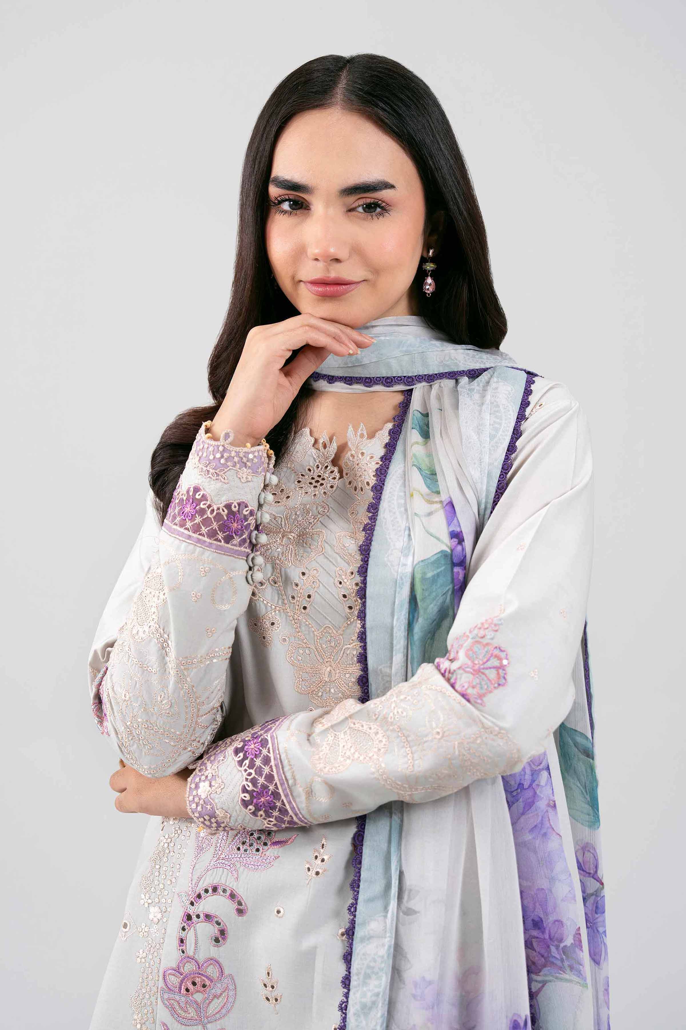 3 Piece - Digital Printed Embroidered Suit - 42601284 - Image 2