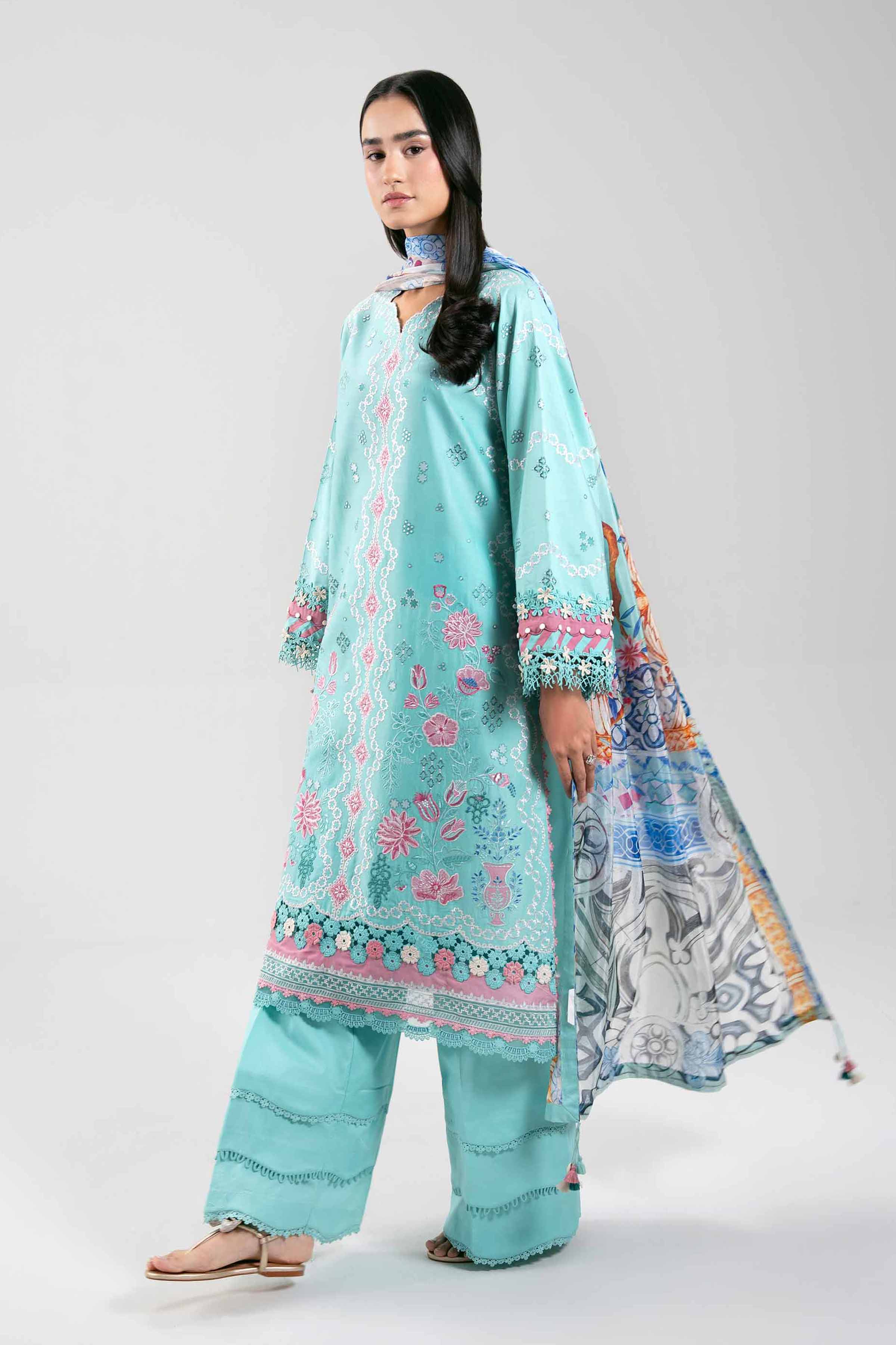 3 Piece - Digital Printed Embroidered Suit - 42601320 - Image 6