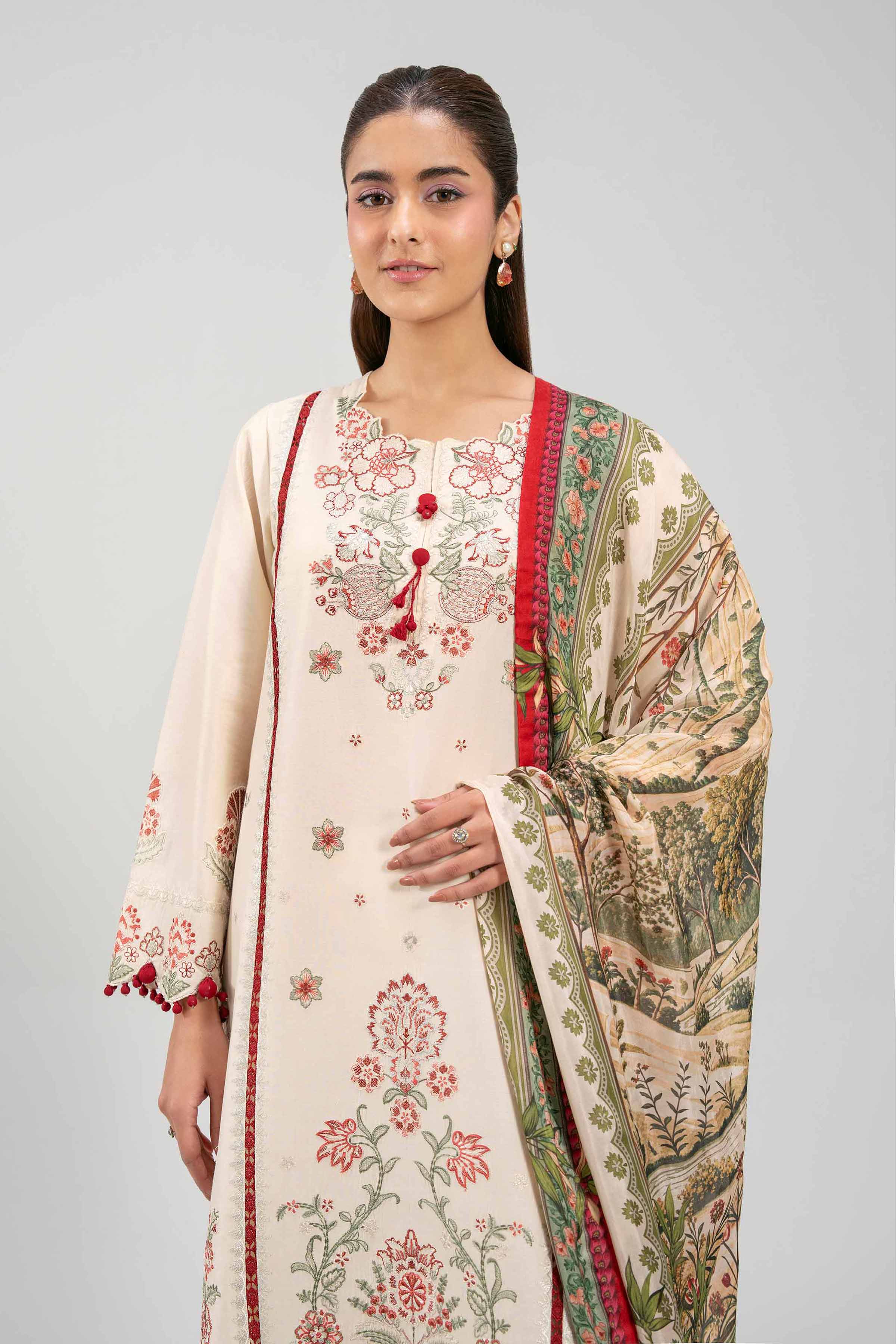 3 Piece - Digital Printed Embroidered Suit - 42601322 - Image 6