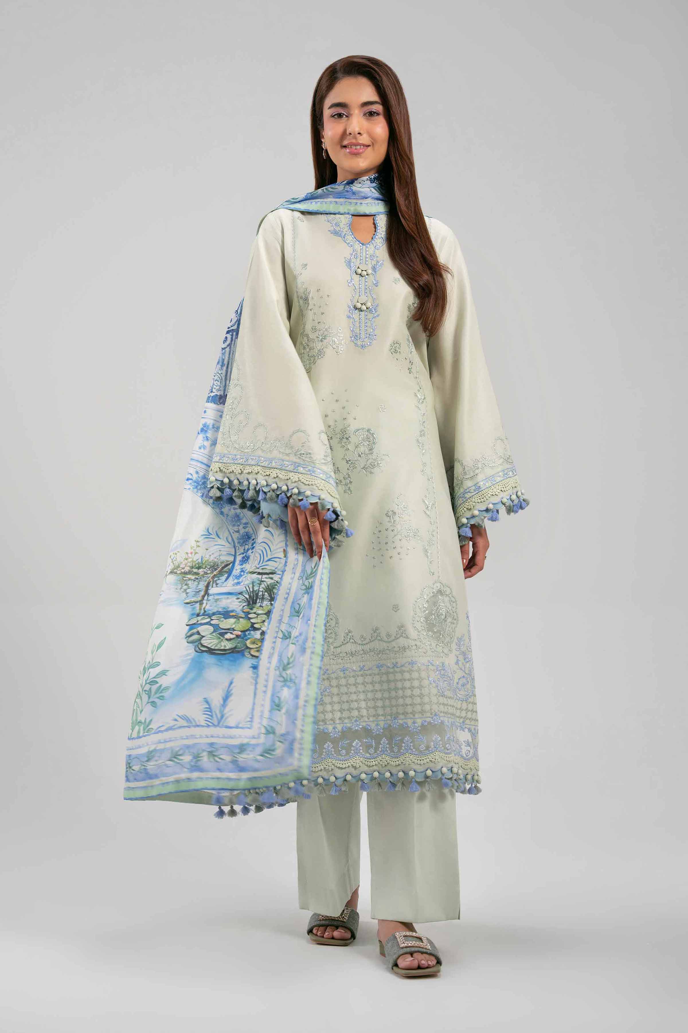 3 Piece - Digital Printed Embroidered Suit - 42601323 - Image 2