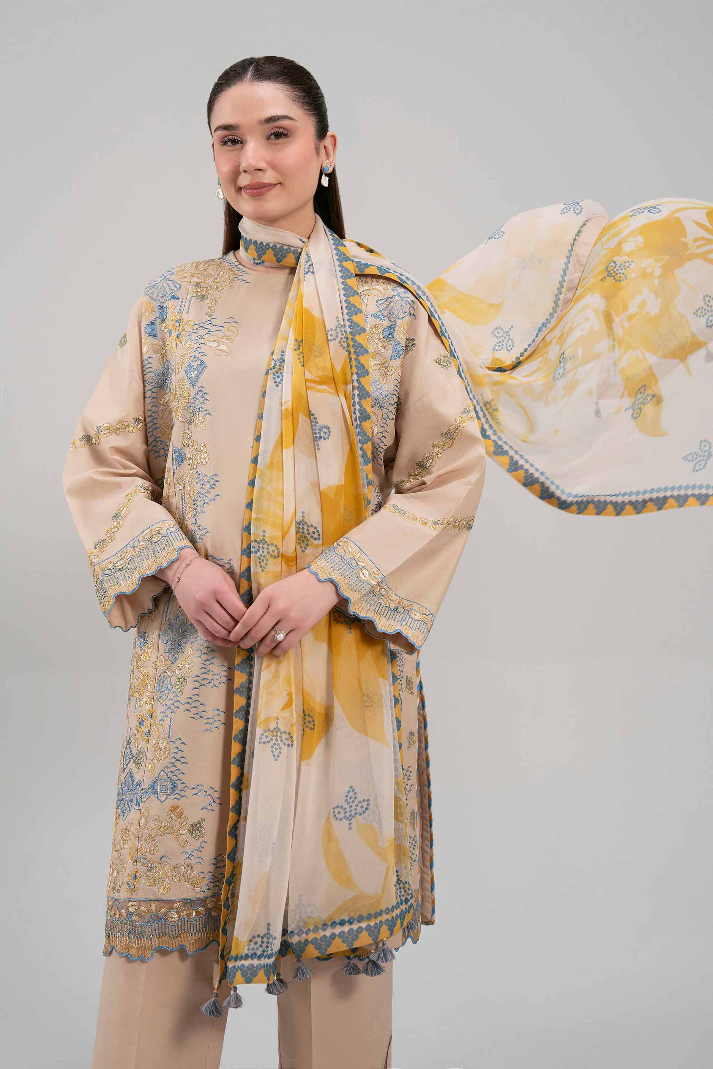 3 Piece - Digital Printed Embroidered Suit - 42601334 - Image 2