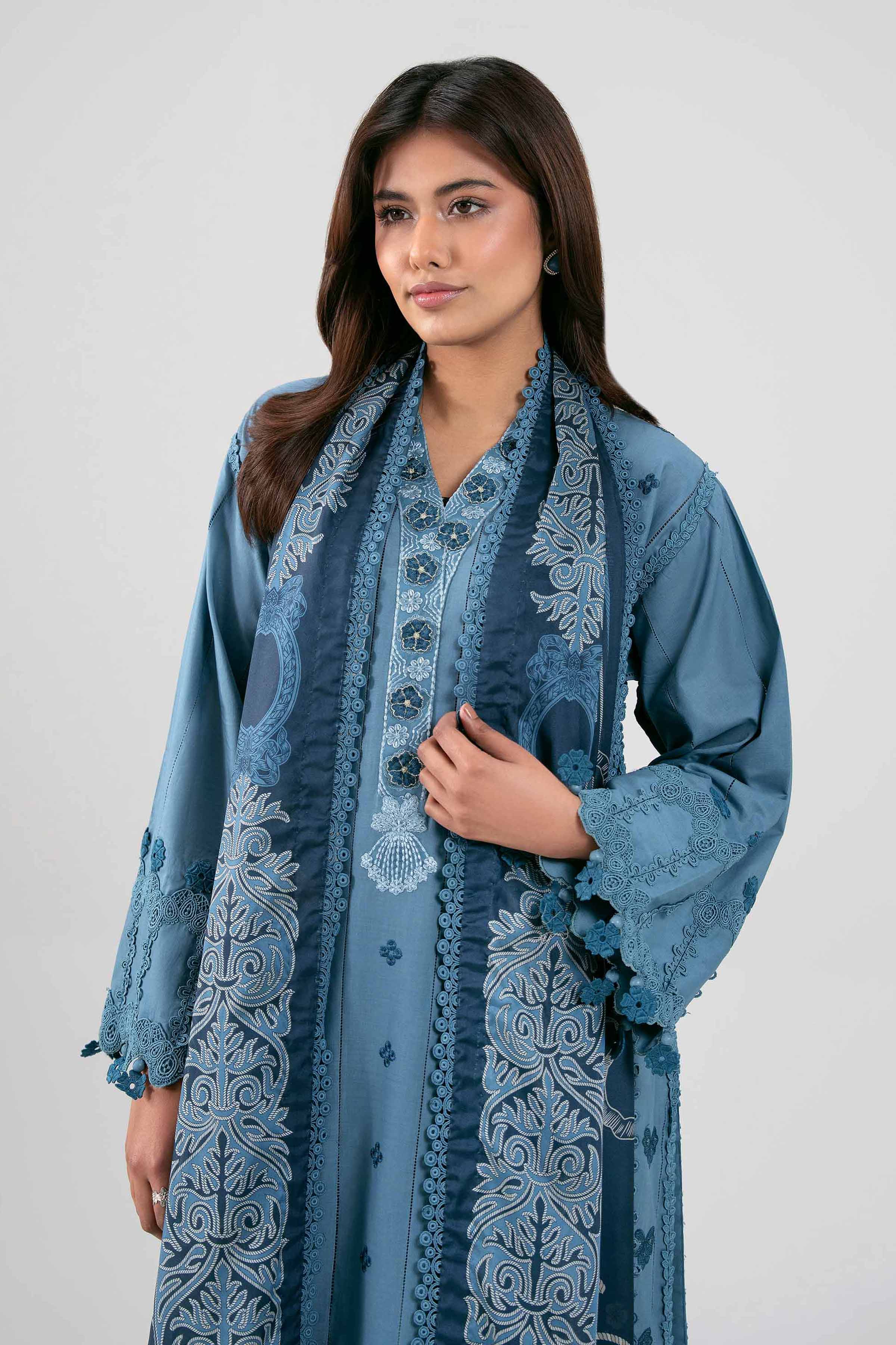 3 Piece - Digital Printed Embroidered Suit - 42601347 - Image 2