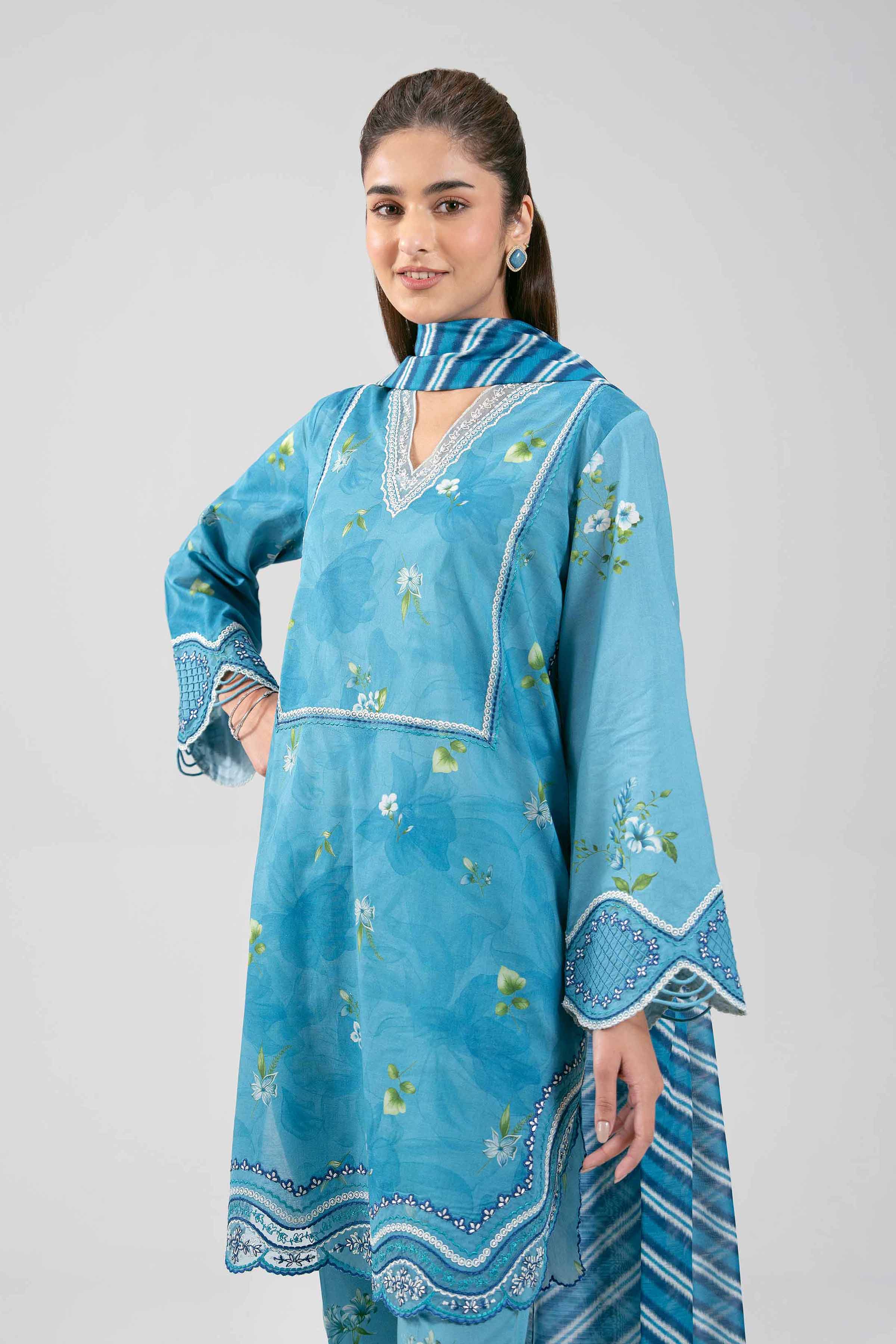 3 Piece - Digital Printed Embroidered Suit - 42601361 - Image 2