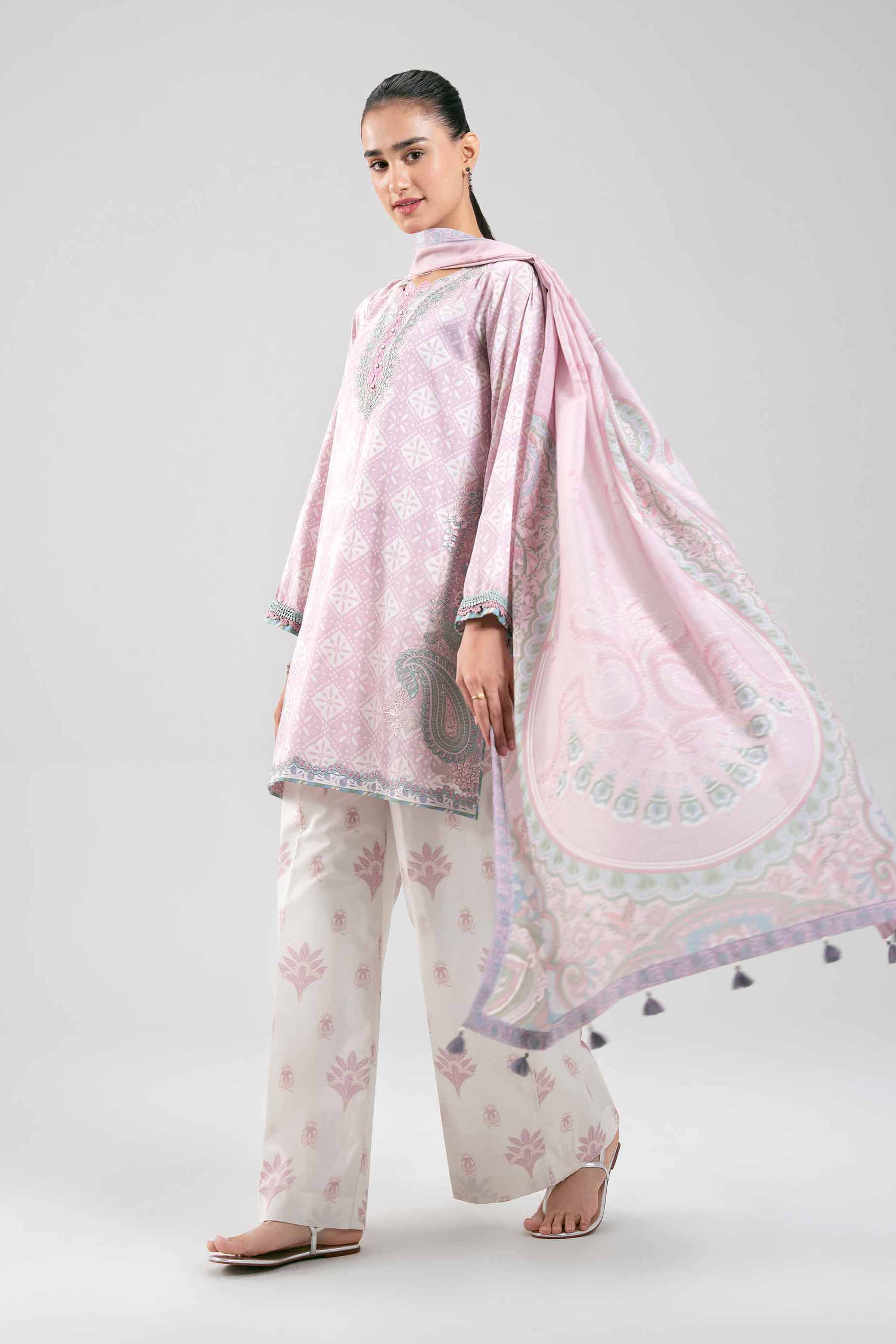 3 Piece - Digital Printed Embroidered Suit - 42601362 - Image 7