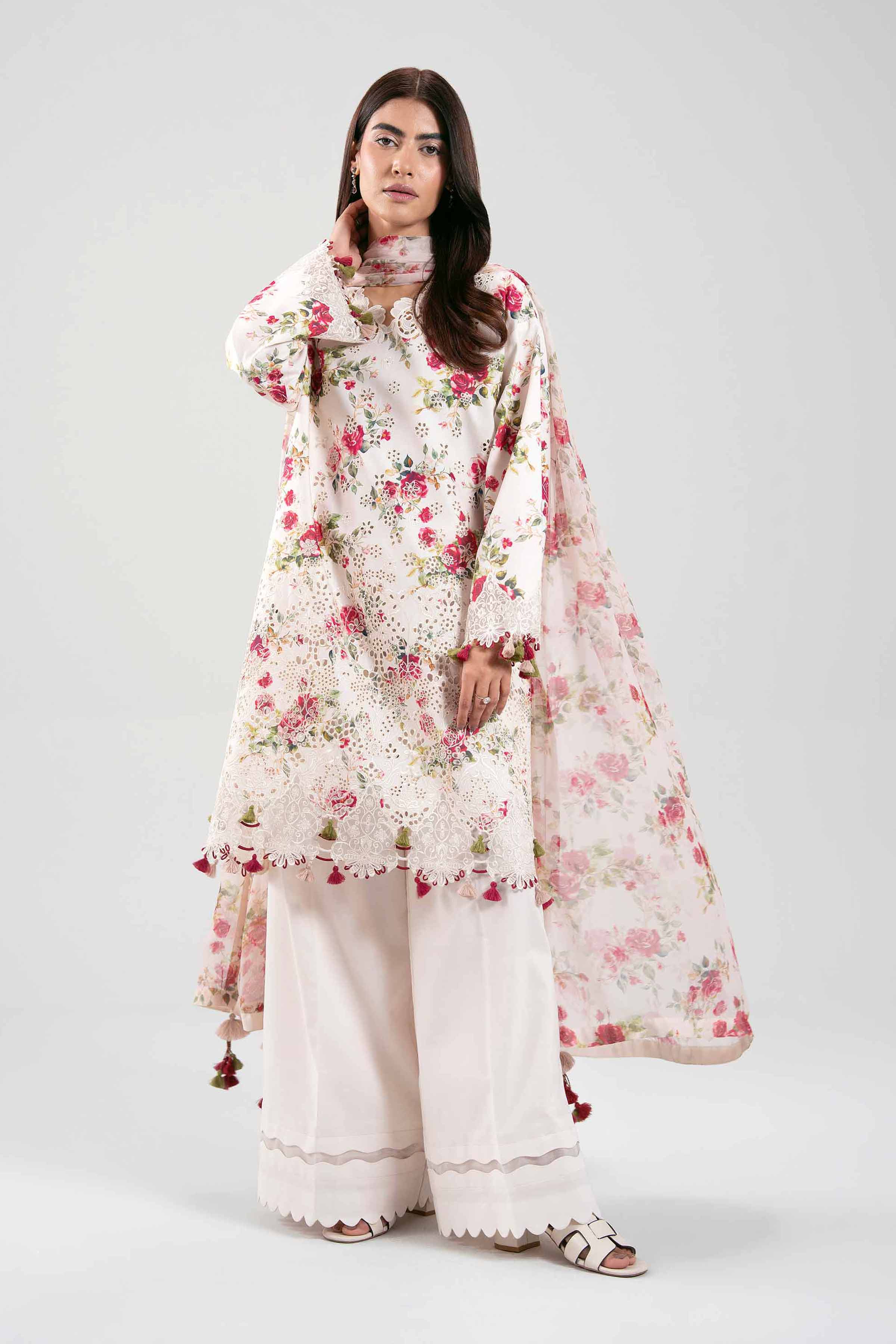 3 Piece - Digital Printed Embroidered Suit - 42601395 - Image 5