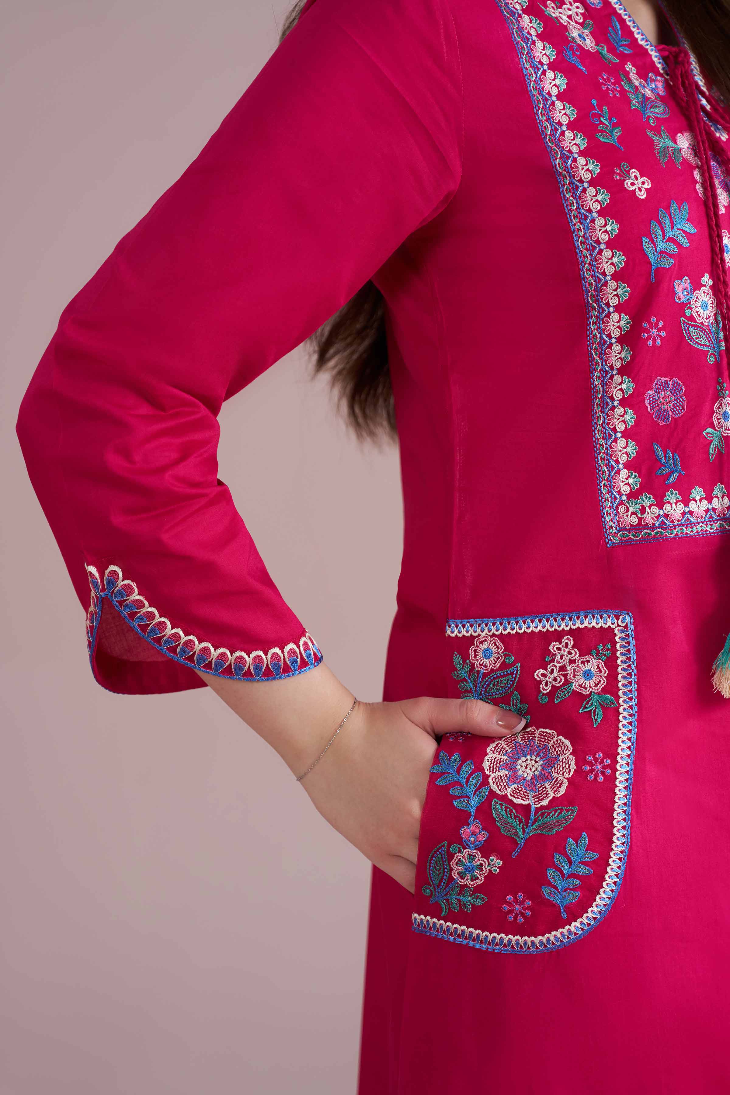 Embroidered Dress - FE26-62 - Image 9
